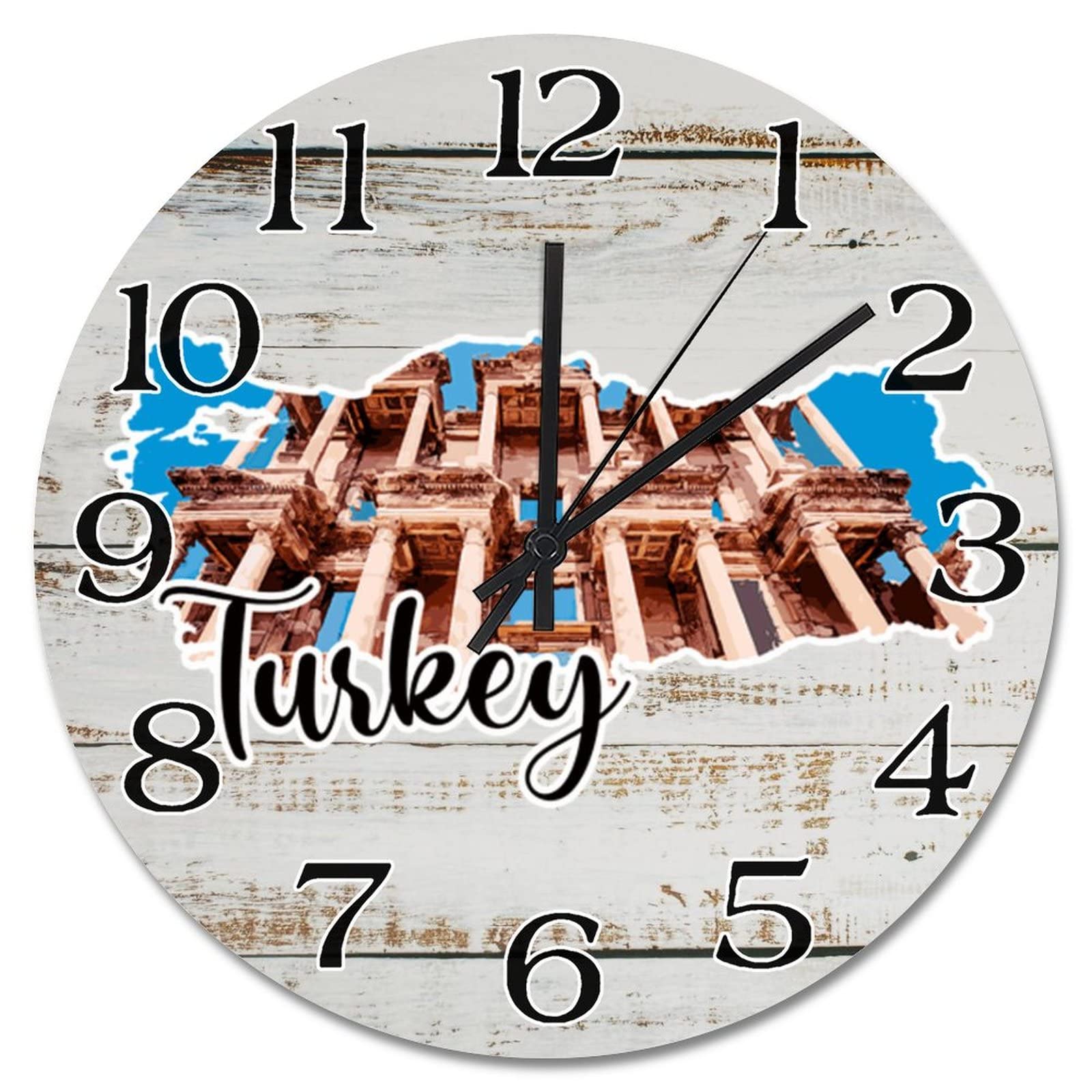 Horloge murale de voyage silencieuse sans tic-tac pour chambre et décoration salon