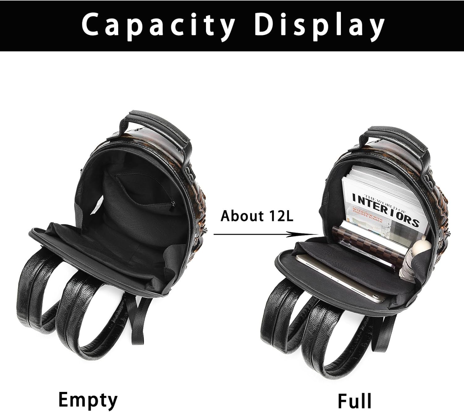 3D Xenomorph Shaped Backpack, Cool Alien Backpack Water-Resistant Casual Daypack for Travel College Gym, Black - Image 5