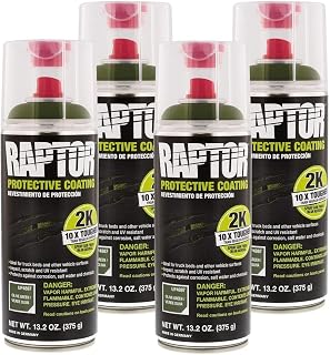 Raptor 2K Olive Green Spray-On Truck Bedliner Aerosol 13.2 oz (4 Pack)