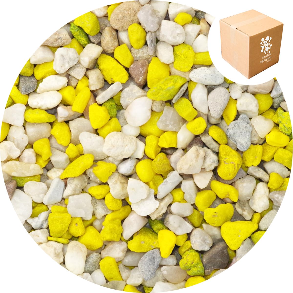 Specialist Aggregates ® - 1.7Kg Fish Tank Gravel - Natural/Yellow Tang Decorative Gravel/Stones | Aquarium | Terrarium | Home | Garden | Vase | Art | Craft | 11 COLOURS | UK Manufacturer