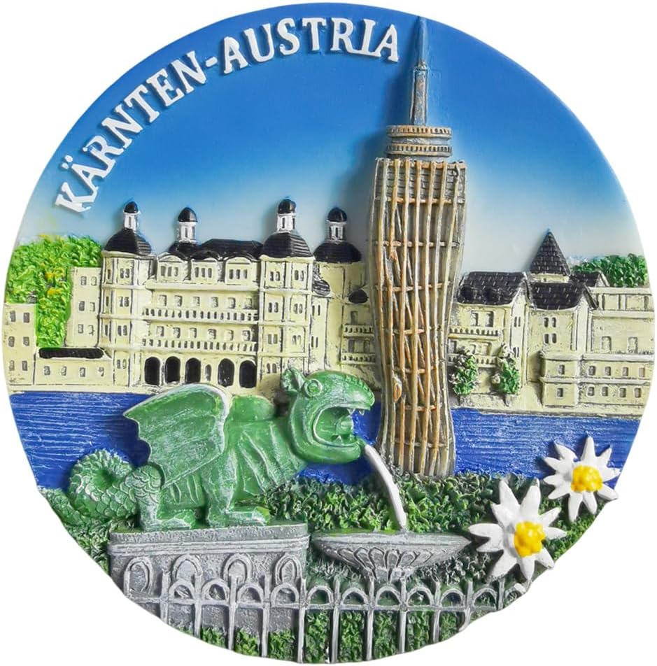 Karnten Austria Refrigerator Magnet Travel Souvenir Fridge Decoration Magnetic Sticker Craft 3D