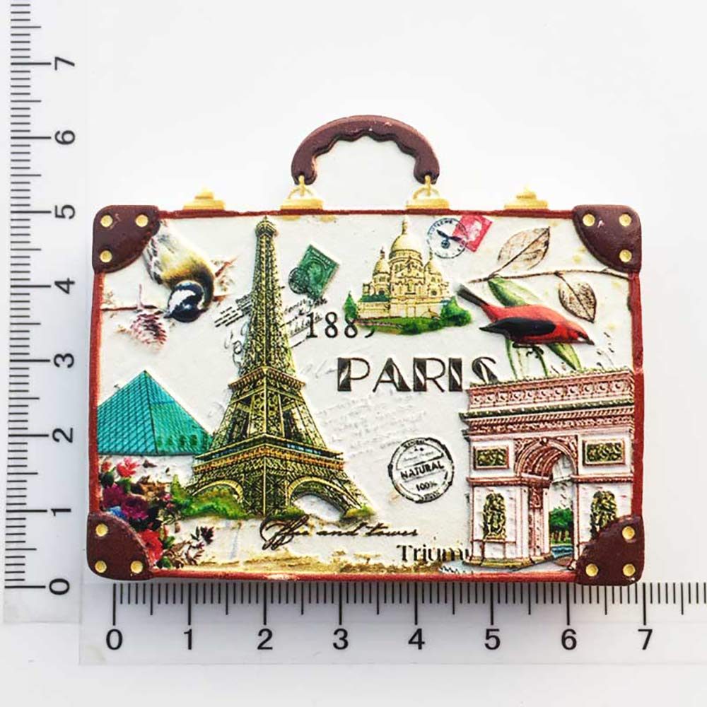 Parigi Francia 3D Magnete da Frigorifero Souvenir Adesivi magnetici in Resina Fatti a Mano Decorazione della Cucina di casa, Regalo della Collezione di magneti per Frigorifero di Parigi