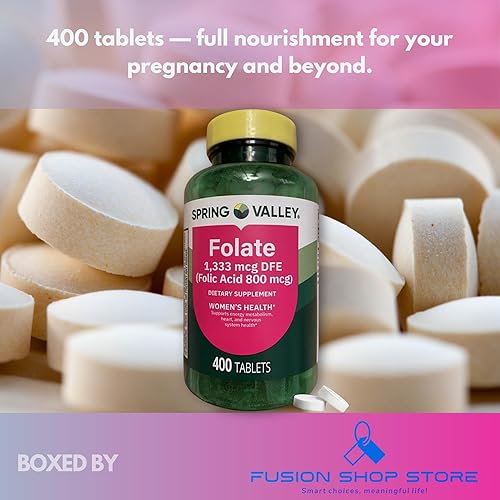 Miniatura 2 de Spring Valley Vitaminas prenatales - ácido folato metilo 1,333 mcg Prenatal 400 comprimidos (paquete de 1), en caja por Fusion Shop Store