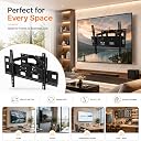 PROSAC Full Motion TV Wall Mount Bracket for 23–55 Inch LED/LCD/Plasma TVs | Heavy Duty Swivel Tilt TV Stand Holder | VESA 100x100 to 400x400 mm Compatible | with Mounting Kit gallery image