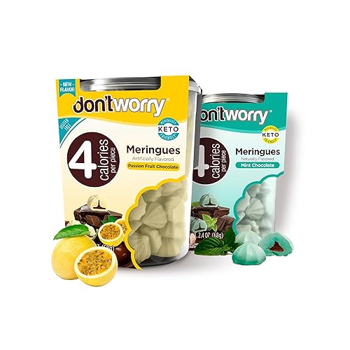 Vista 12 de DON'TWORRY Snacks saludables, merengues ligeros con solo 4 calorías, paquete de 4 sabor a avellana y chocolate sin azúcar, aperitivos sin gluten