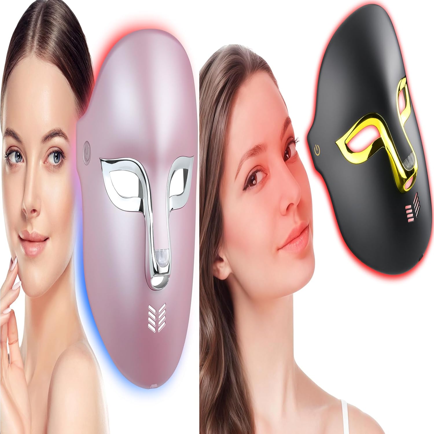 Red Light Therapy Mask for Face 4 Modes LED Face Mask Light Therapy Acne Removal Wrinkles Redness Anti-Aging