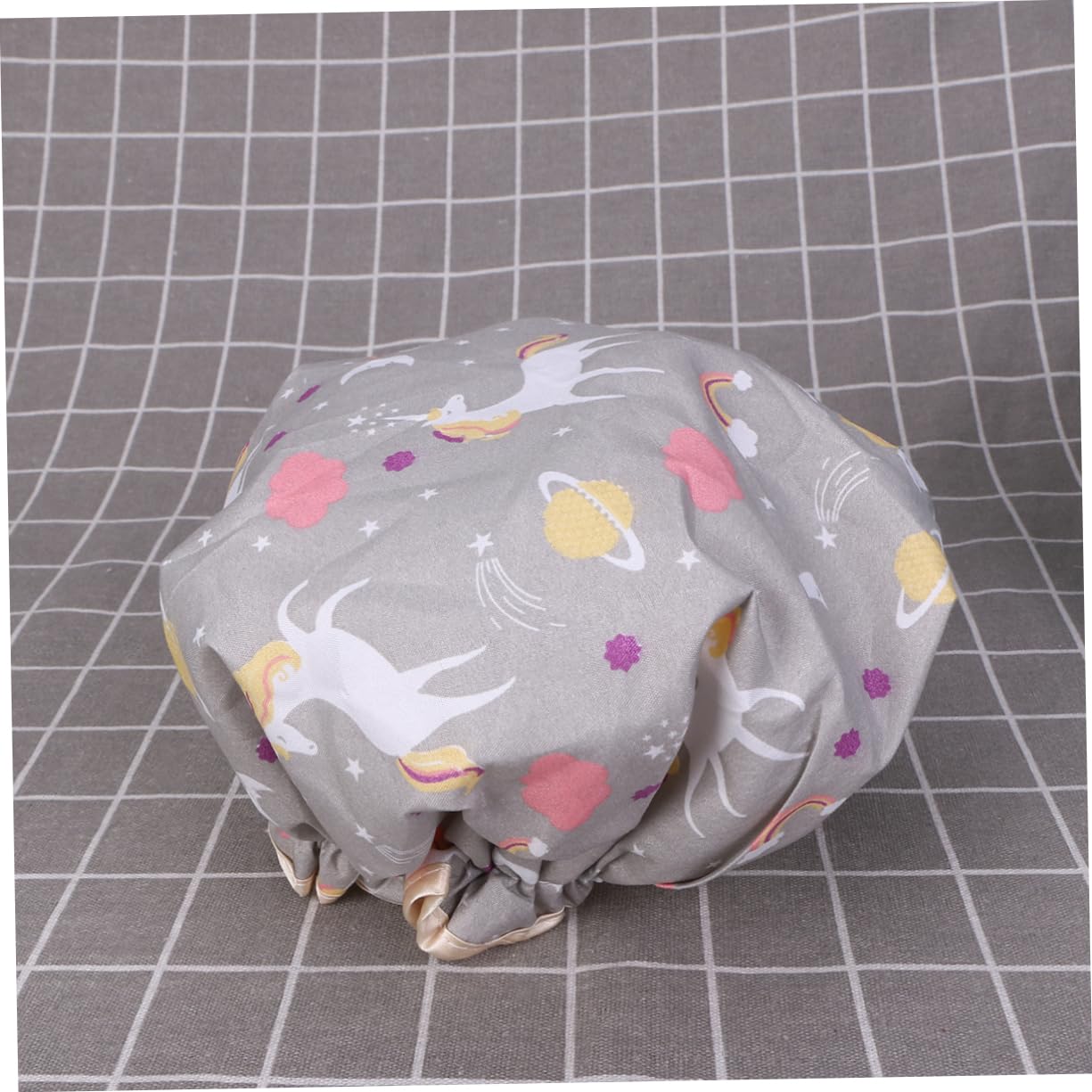 Angoily 8stücke Doppellagige Wasserdichte Duschhaube Für Damen Cartoon-einhorn Design Elastisch Und Leicht Für Bad Spa Und Haarpflege Grün Und Schwarz