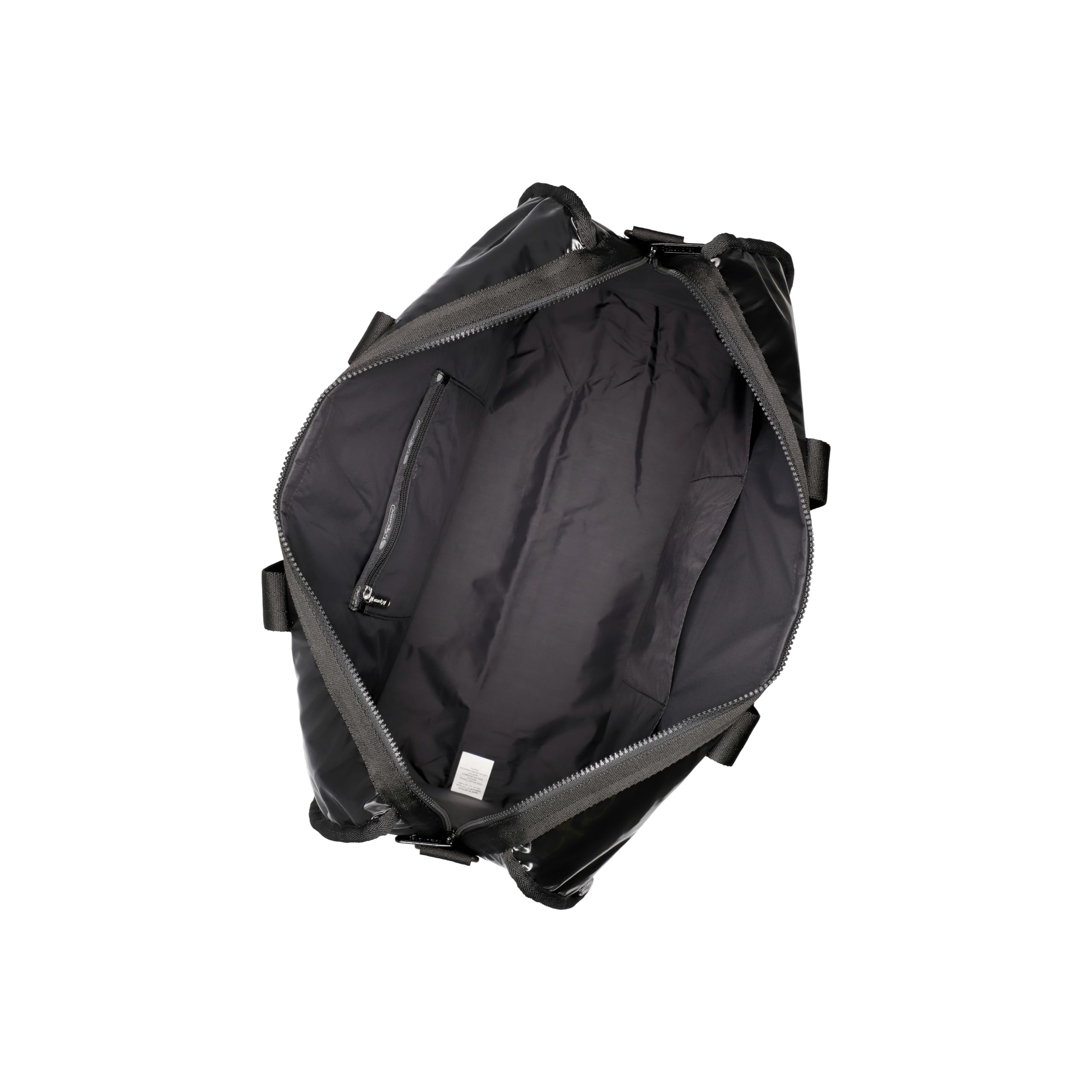 LeSportsac Große Deluxe-Wochenendtasche, Schwarz glänzend, Einheitsgröße