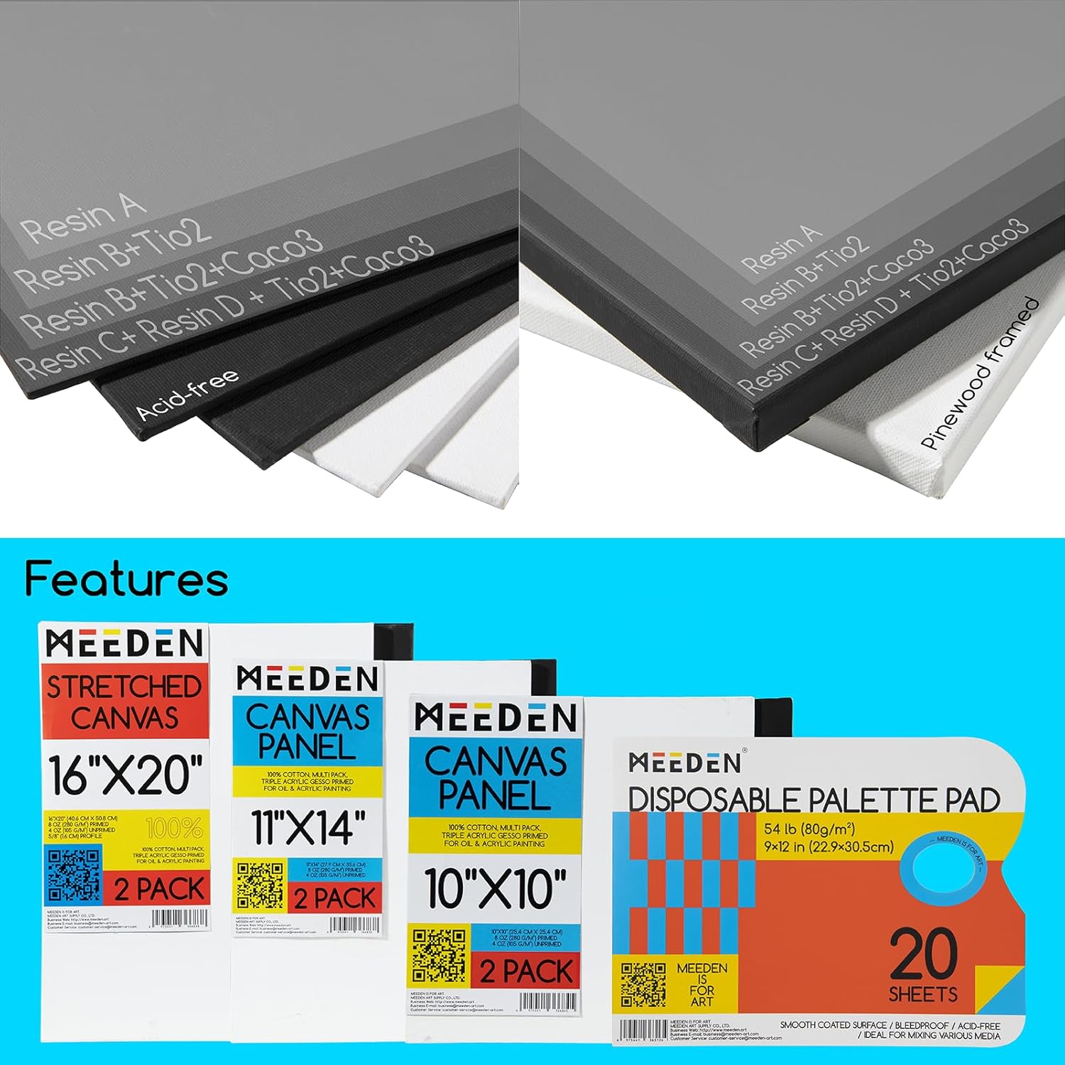 MEEDEN 141PCS Art Supplies with French Easel, All-in-one Painting Set for Artists Beginners - Image 6