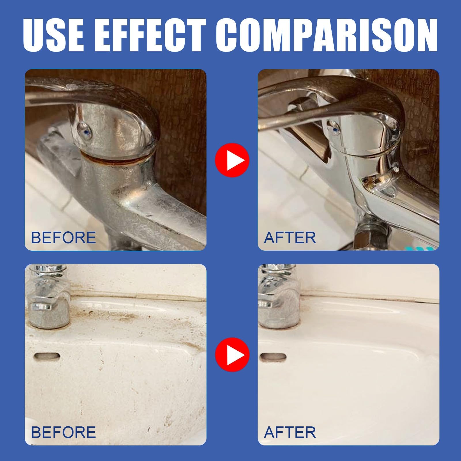 Bathroom Descaler Foam Cleaner Spray - Stubborn Stains Remover, All-Purpose Foaming Cleaner for Bathtub, Toilet, Sink, Glass with Fresh Scent (1)