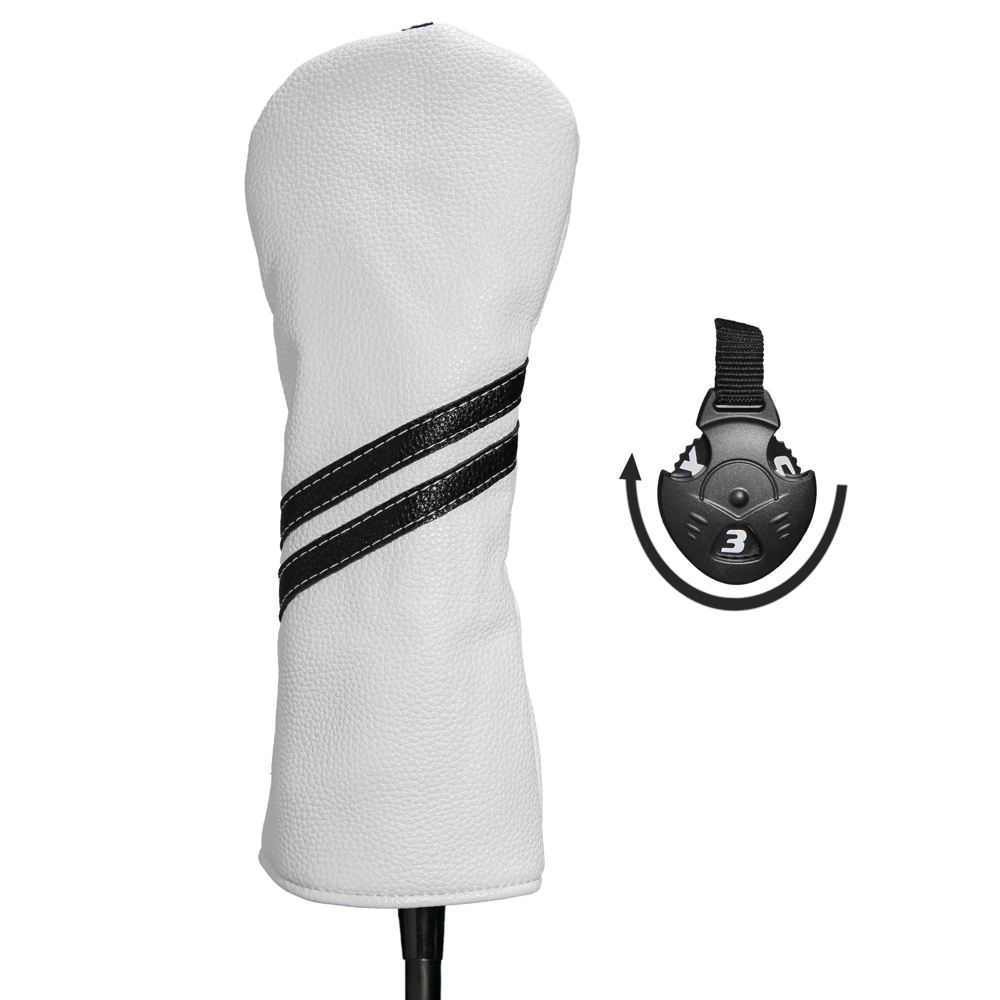 Golf Club Head Covers - 4pcs or 1pc Golf Accessories Club Covers Set for Woods and Driver Fairway Hybrids with Interchangeable Tags