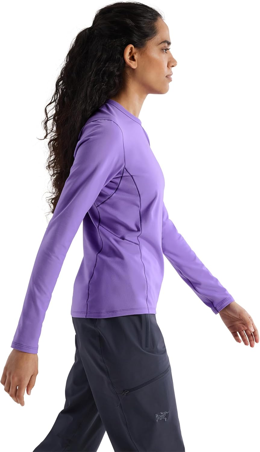Arc'teryx Rho Crew Neck LS Women's | Lightweight Microfleece Thermal Base Layer for Women, Moisture Wicking Tops for Hiking