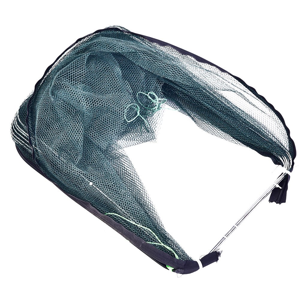 Maillet De Pêche 60x60CM Plié Filet De Pêche, Piège À Filet De Pêche, Filet Pêche Cage Rechange Carrelet Bourriche Poisson Crevette Homard, Piège À Filet Pêche Pliable , Outil Pêche En Plein