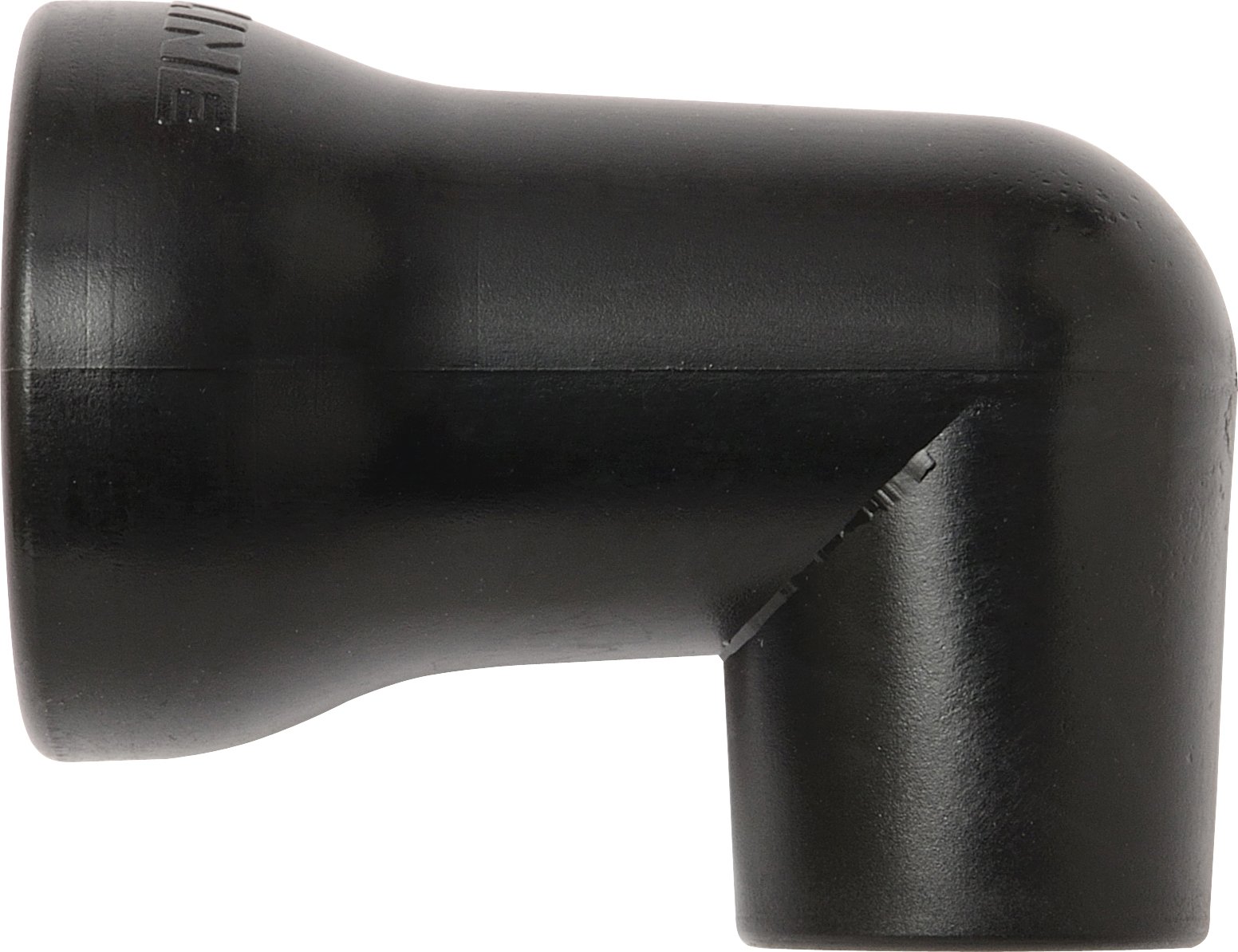 Loc-Line Coolant Hose Component, Black Acetal Copolymer, 90 Degree Nozzle, 1/2
