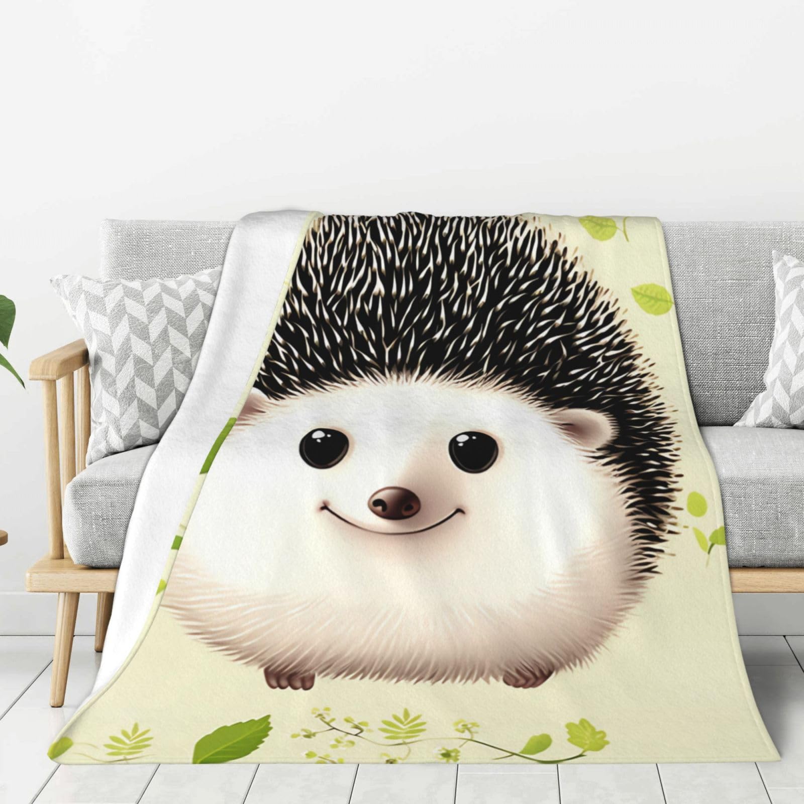 Couverture flanelle hérisson lavable plaid léger lit canapé