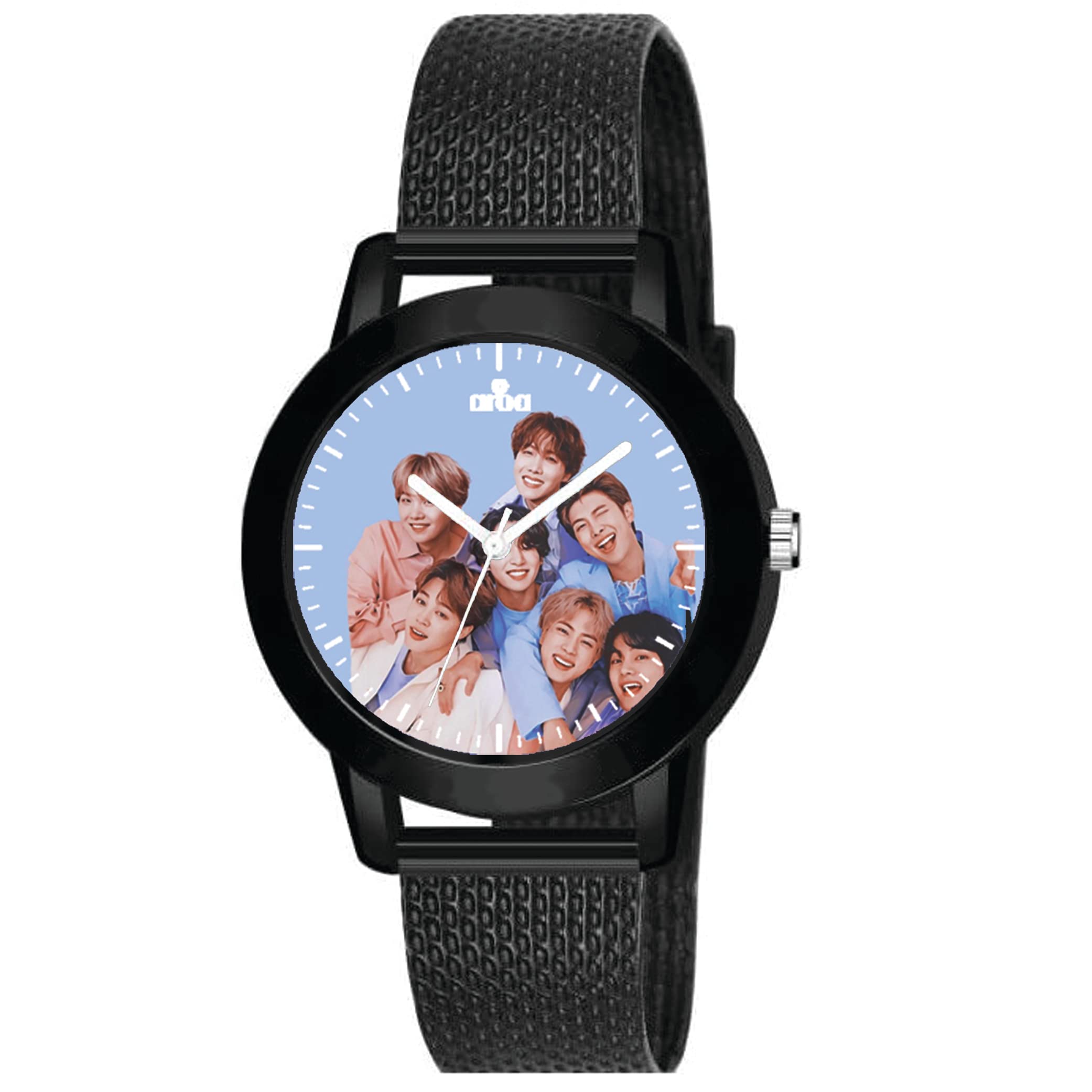 AROA Watch for Womens with Cute Korean Vintage BTS Model :466 in Black Metal Type Rubber Analog Watch Blue Dial for Women Stylish Watch for Girls (B0C3XX235H) Amazon Price History, Amazon Price Tracker
