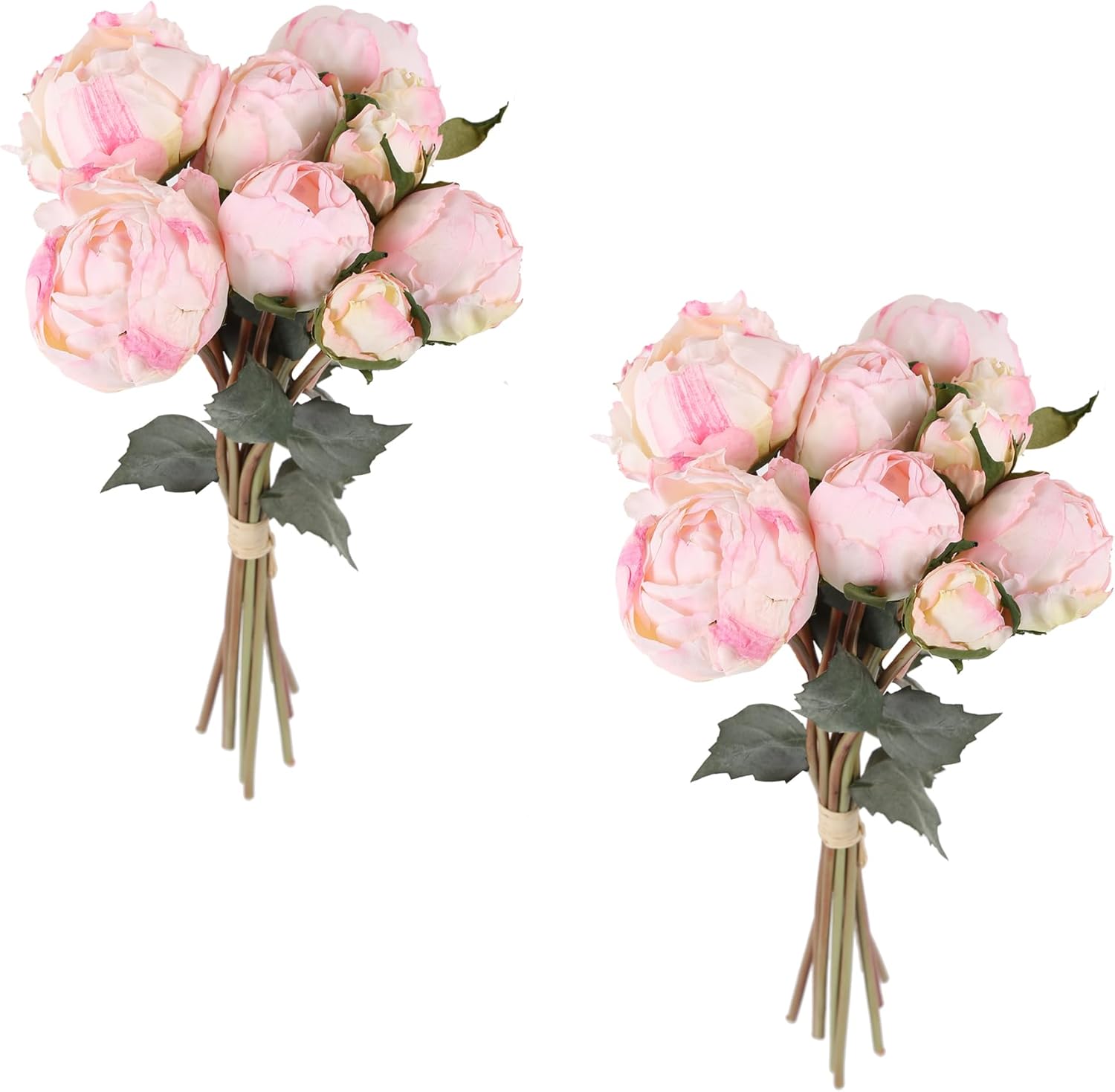 ICBOX Pink Peonies Artificial Flowers 2