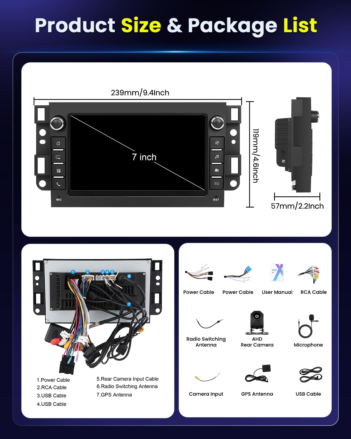 2G+64G Android 15 Radio Coche para Chevrolet Aveo 7" CarPlay BT