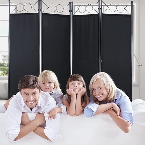 Miniatura 4 de Divisor de habitaciones pantalla plegable de privacidad de 4 paneles divisor de pared portátil divisores de habitación para el hogar oficina