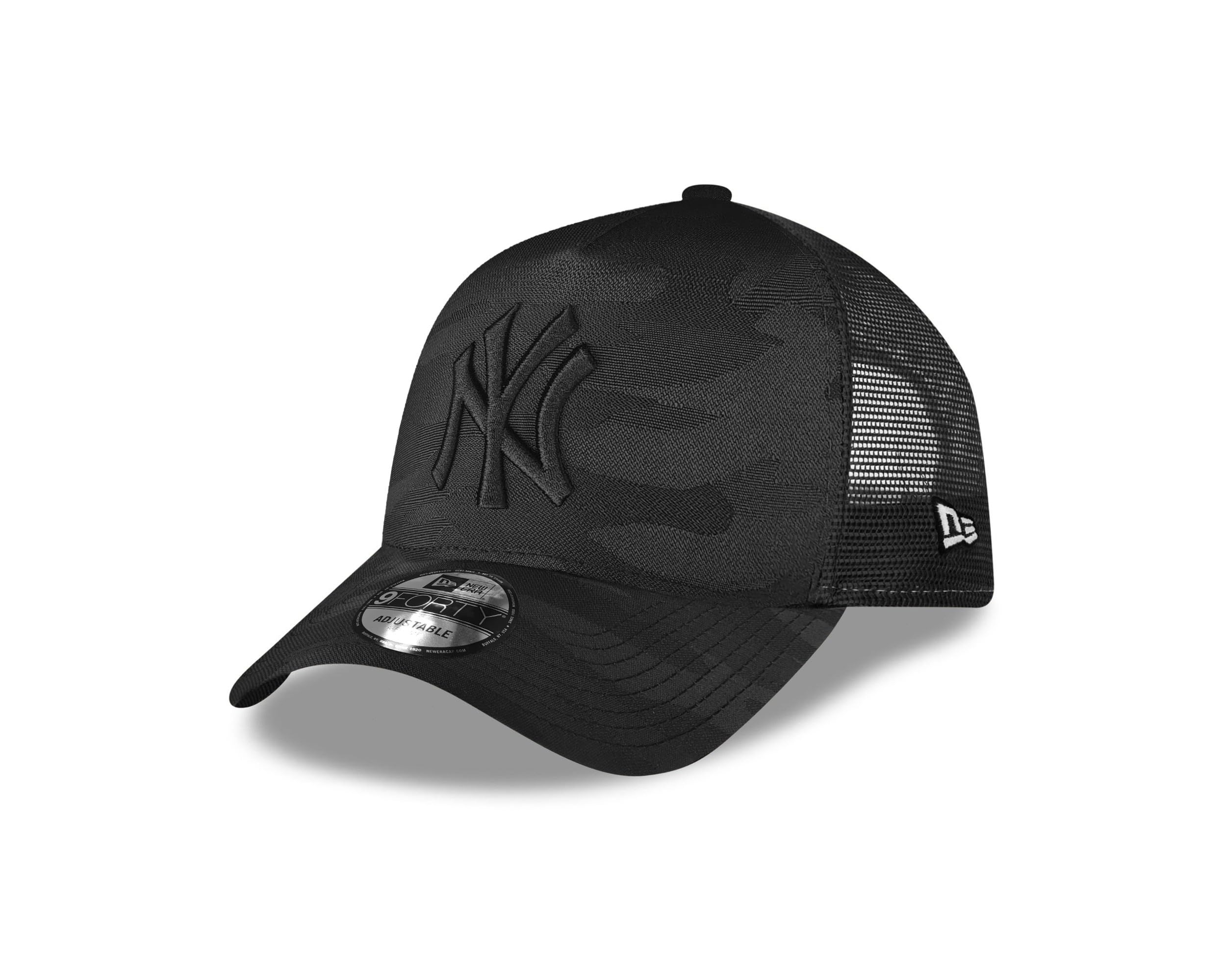 New Era New York Yankees MLB Dark Camouflage Black 9Forty A-Frame Adjustable Trucker Cap