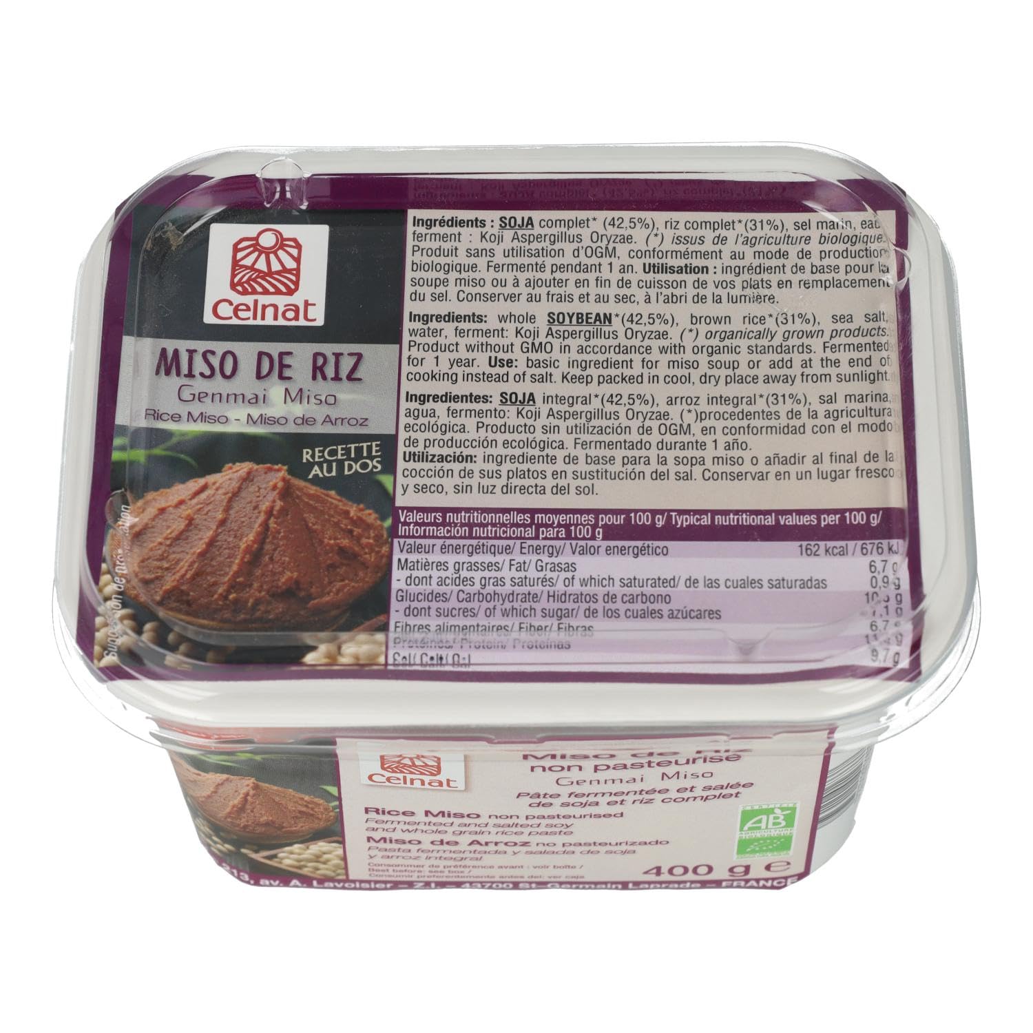 CELNAT MISO ARROZ NO PASTEURI. 400GR