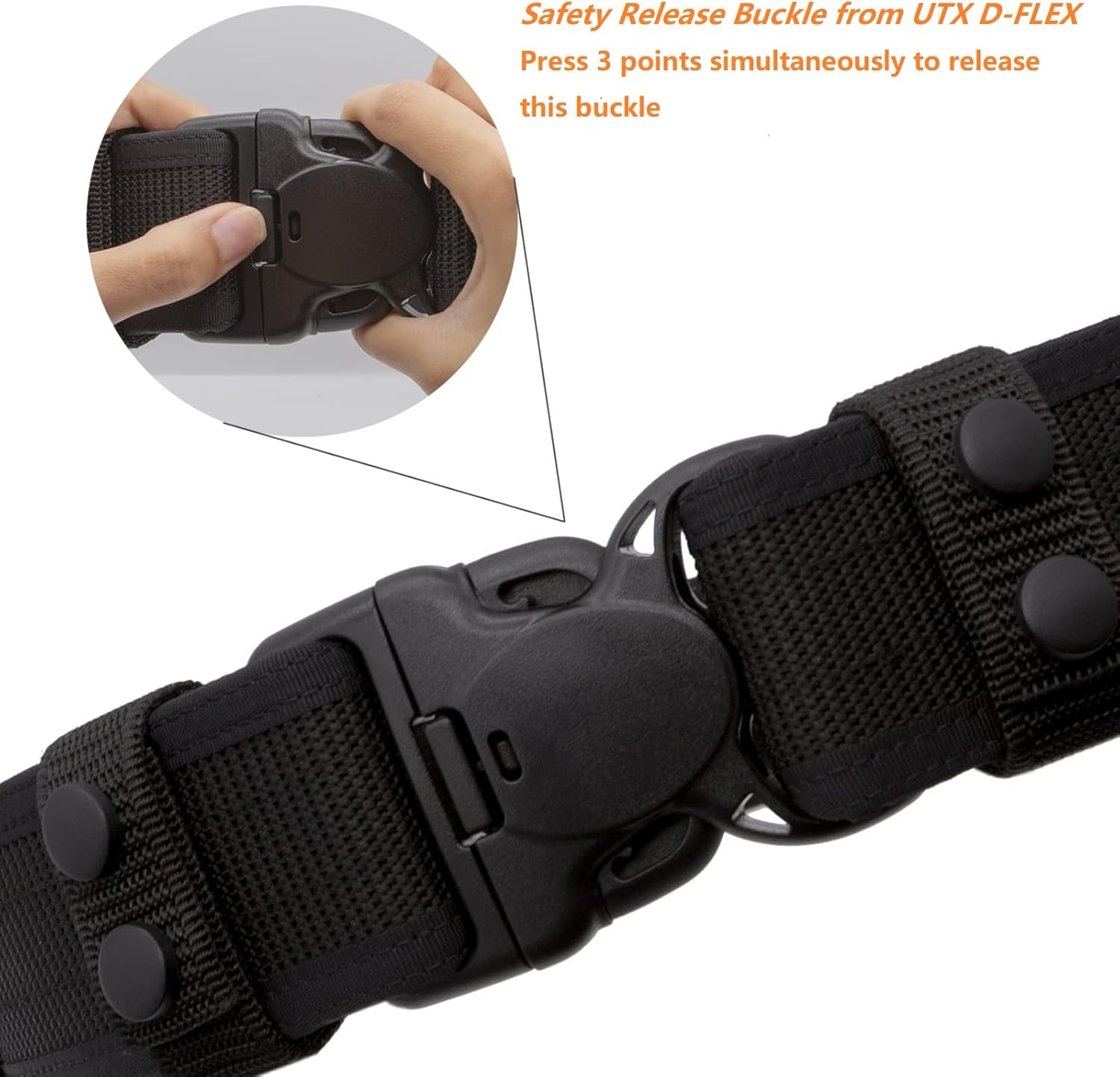2.25" Duty Belts with Loop Liner 4 Keepers + 1.5" Inner Belt with Hook Liner L(35"-38")