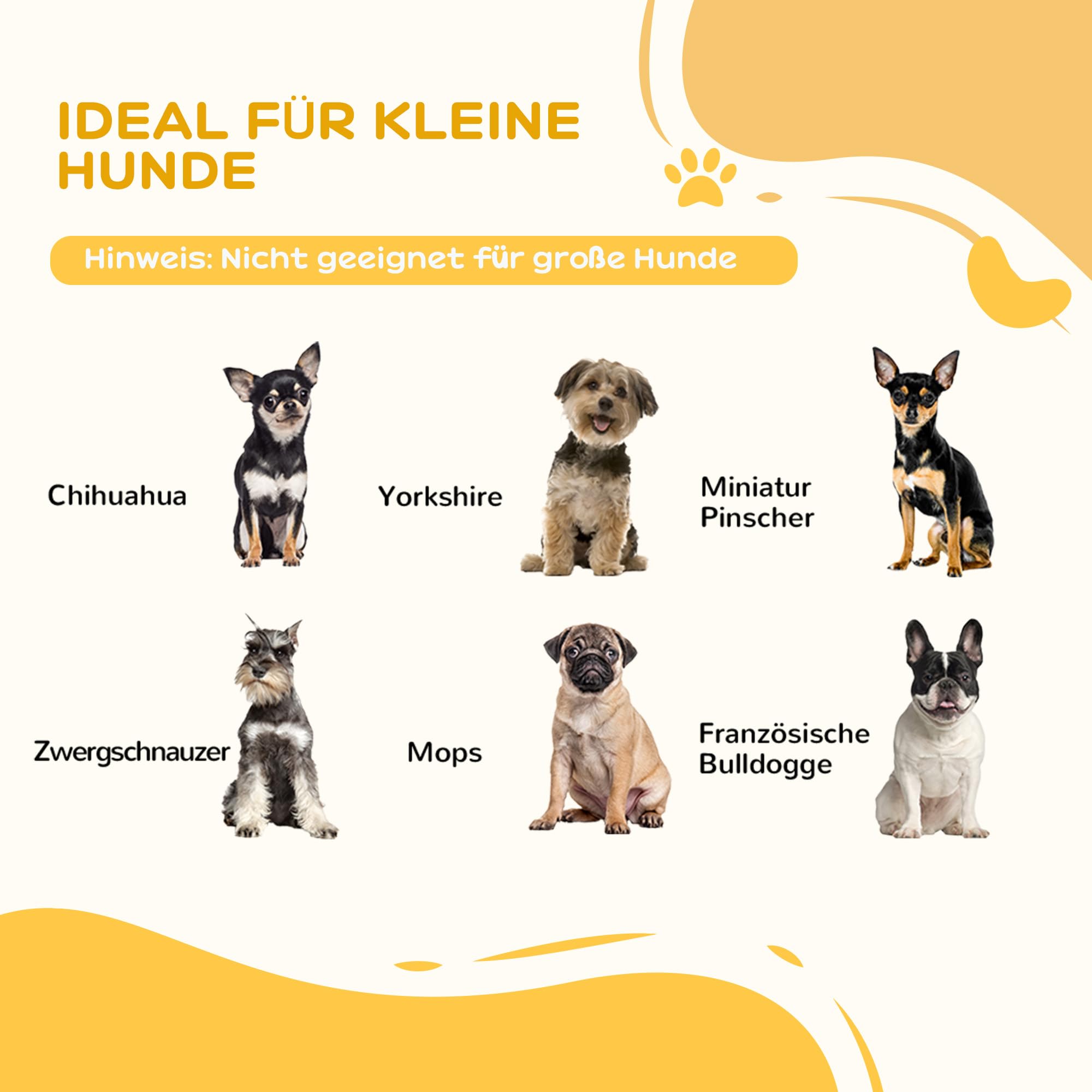 PawHut Absperrgitter Hund 5-teilig, 261,5 x 61 cm Faltbar Hundegitter mit Tür, Türschutzgitter mit 2 Stützfüßen, Freistehend Treppengitter für Küche, Flur, Weiß