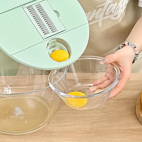 Miniatura 5 de Airpro Spinner de Ensalada Grande, Tazón de Lavado de Frutas y Vegetales, Spinner de Lechuga y Secador de Pasta y Papas Fritas con 5 Cuchillas,