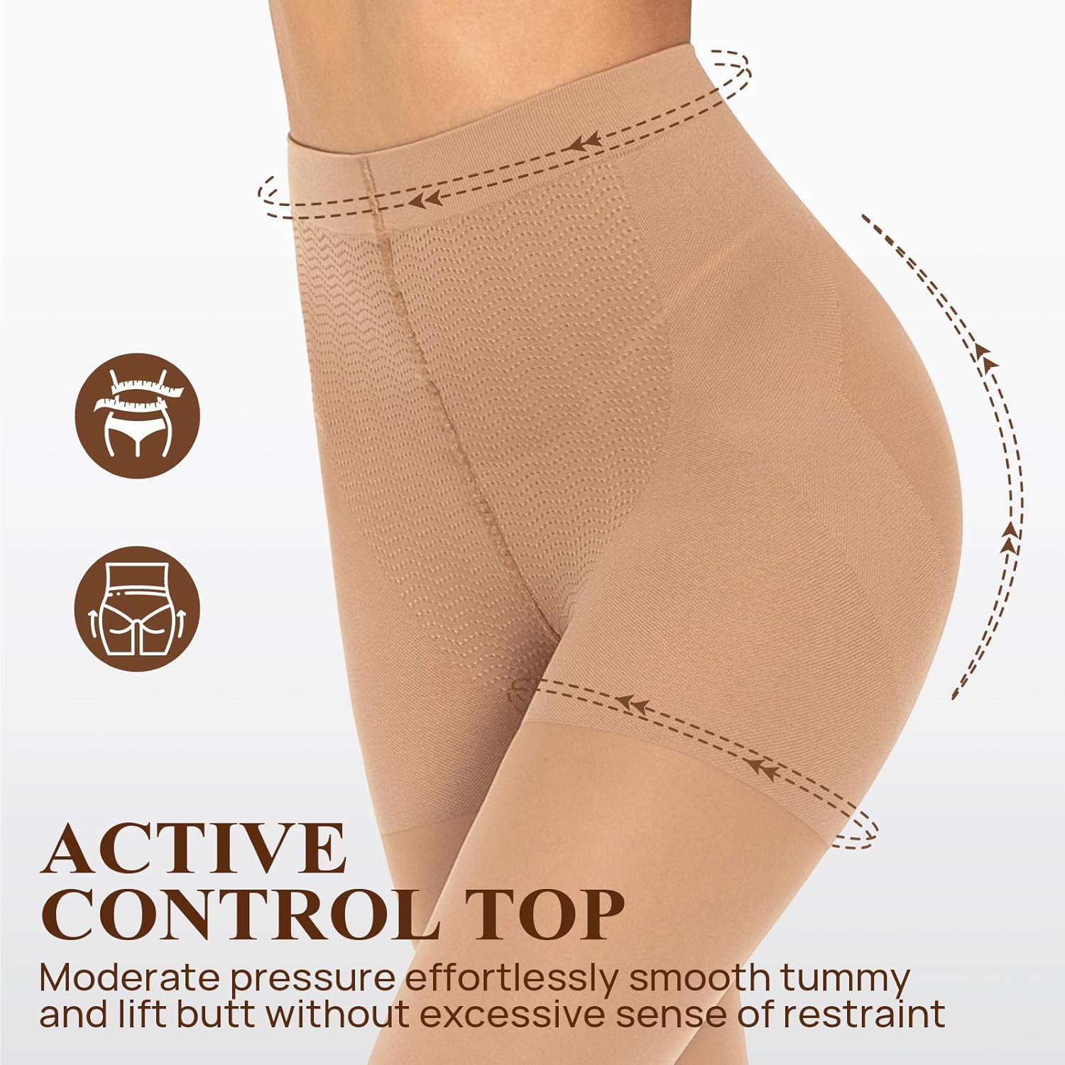 MANZI Compression Tights for Women Shaping Firm Support Pantyhose 50 Denier Pack of 1 - Image 3