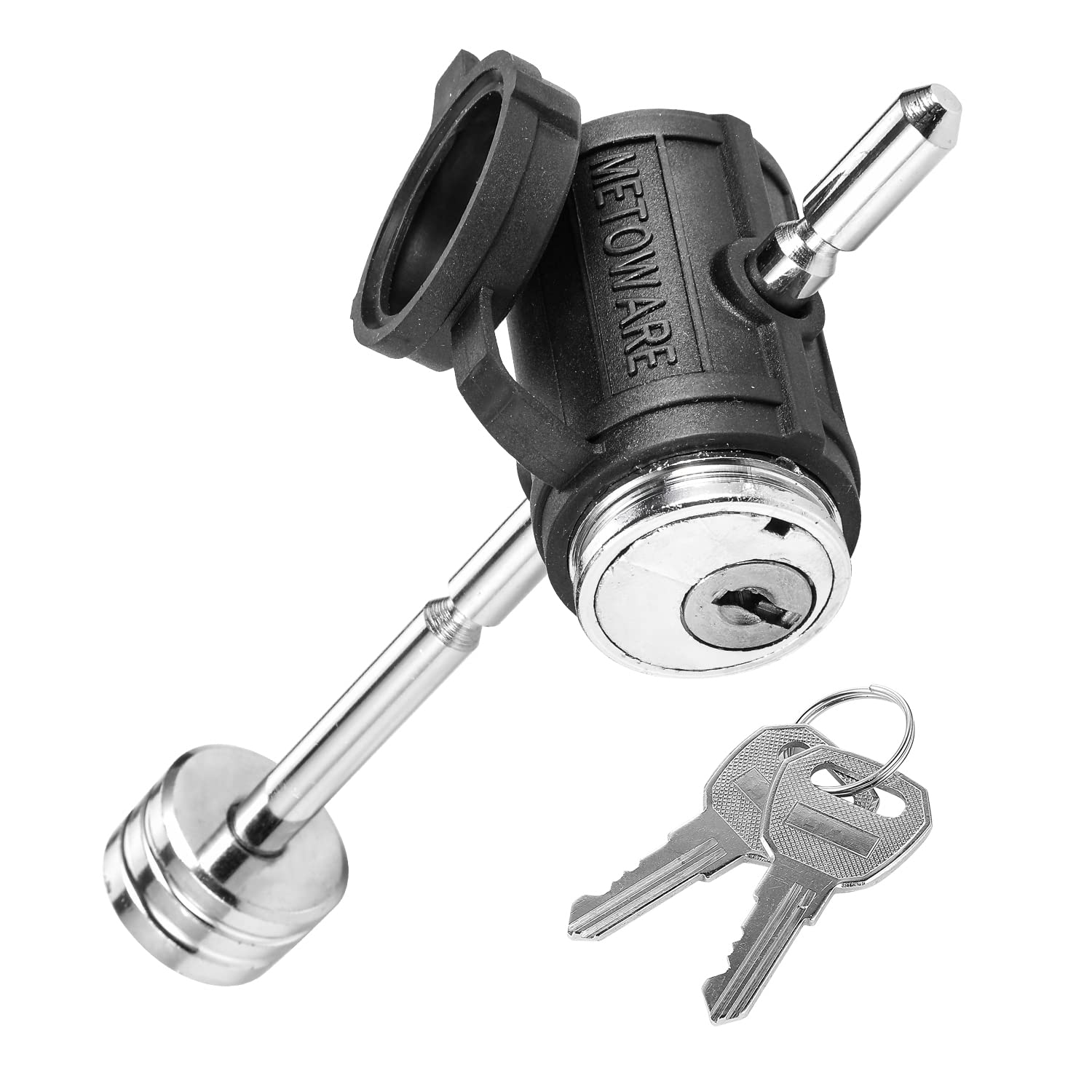 MaxxHaul Trailer Tongue Coupler Lock - Adjustable Trailer Tongue Pin, 1/4" Diameter, Fits 1" to 3" Latch-Type Coupler for RV, Truck Towing