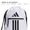 adidas Alliance Mochila de Cordón – Mochila Deportiva, Bolso de Gimnasio Pequeño, Blanco/Negro/3, Talla Única 3