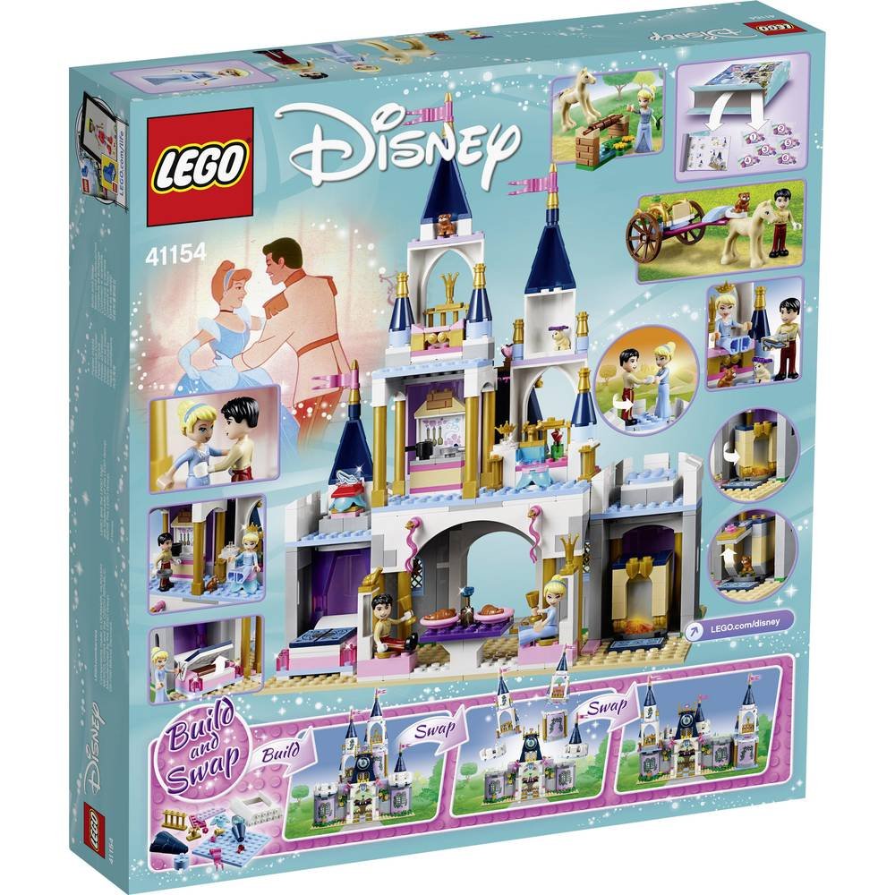 41154 Disney Princess Cinderella's Dream Castle Toy, Fairytale Doll House, Prince Charming & Cinderella Mini Doll