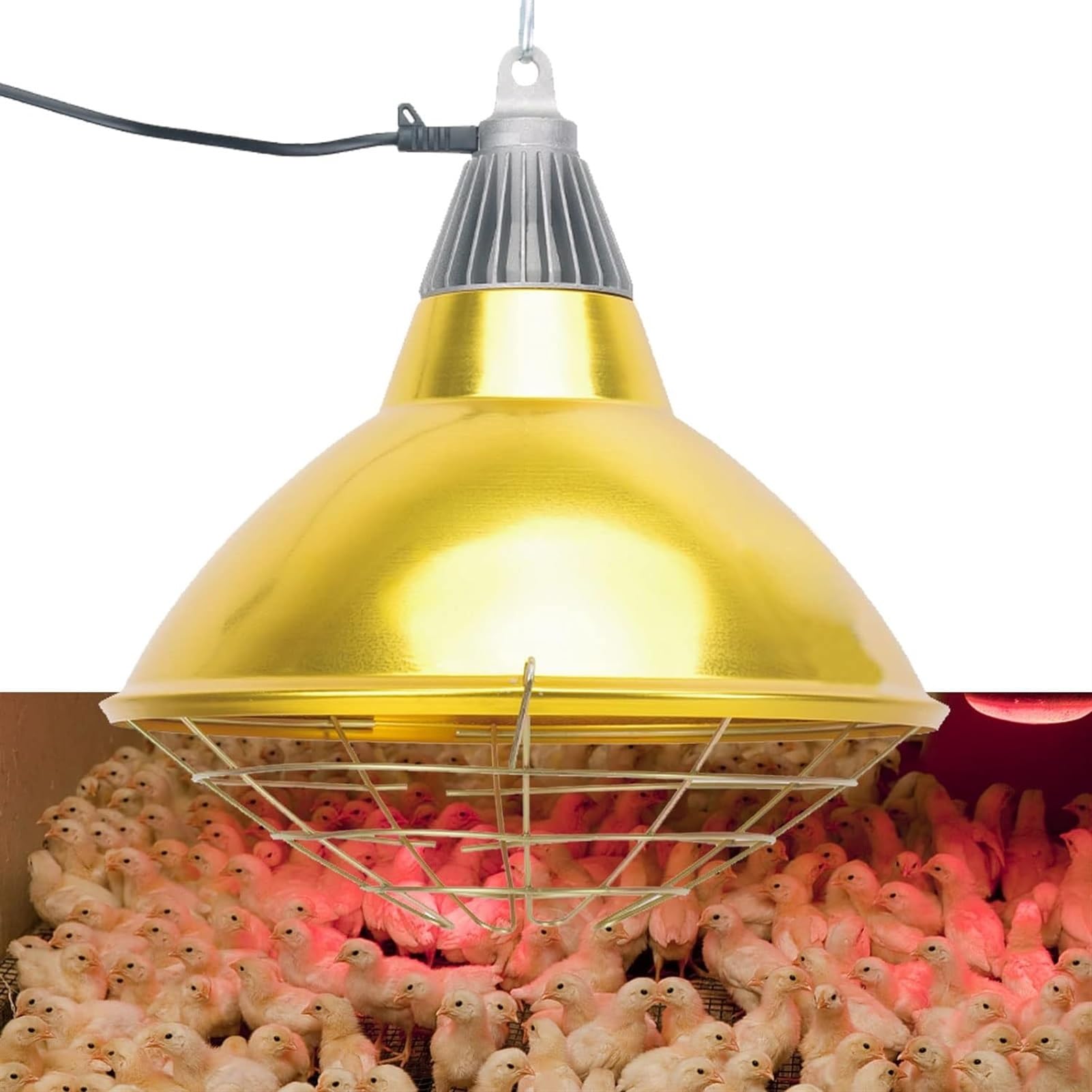 Lampada Riscaldante for Pulcini Gabbie for Cani Rettili Tartarughe, Lampada Riscaldante for Vivario for Mantenere Gli Animali Al Caldo in Inverno, Lampada Riscaldante a Infrarossi a Due Temperature fo