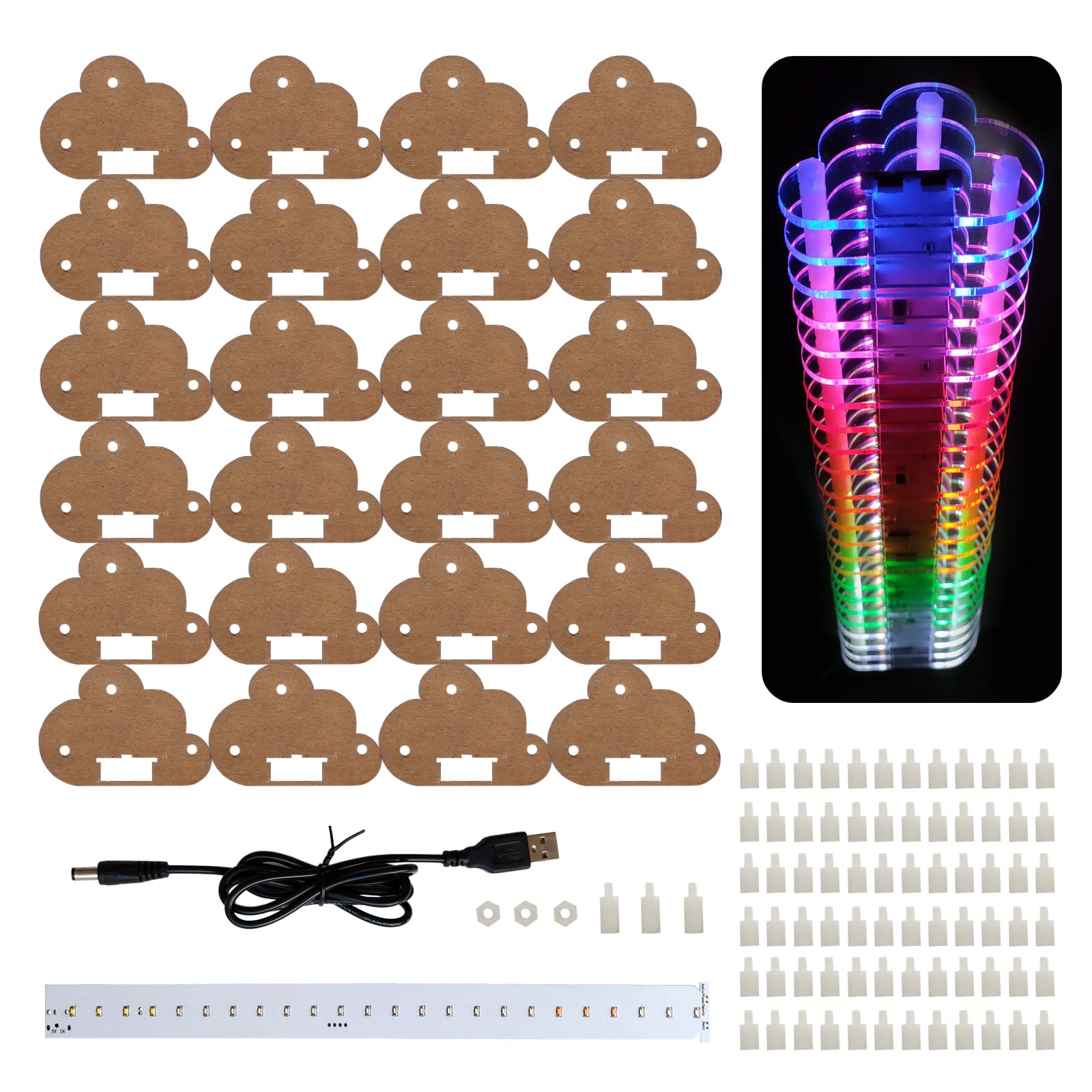 iCubeSmartLED Audio Light DIY Electronic Kits (PP24LED-CLOUD)