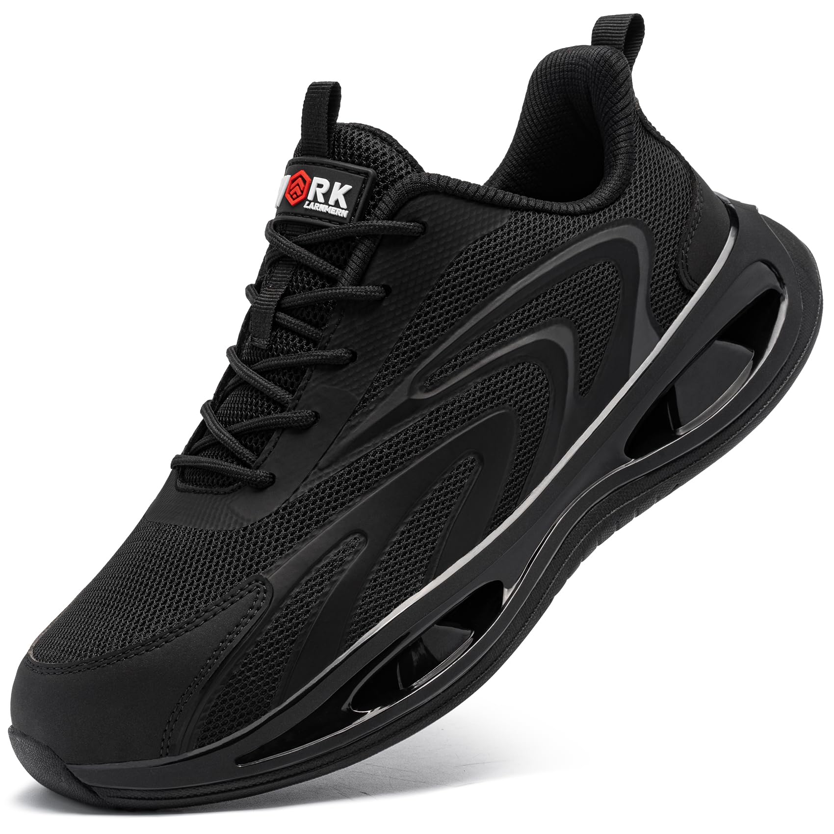 LARNMERN Scarpe Antinfortunistiche Uomo Anti-Schiacciamento Ammortizzazione Comodo Traspiranti Leggere Scarpe da Lavoro con Punta in Acciaio