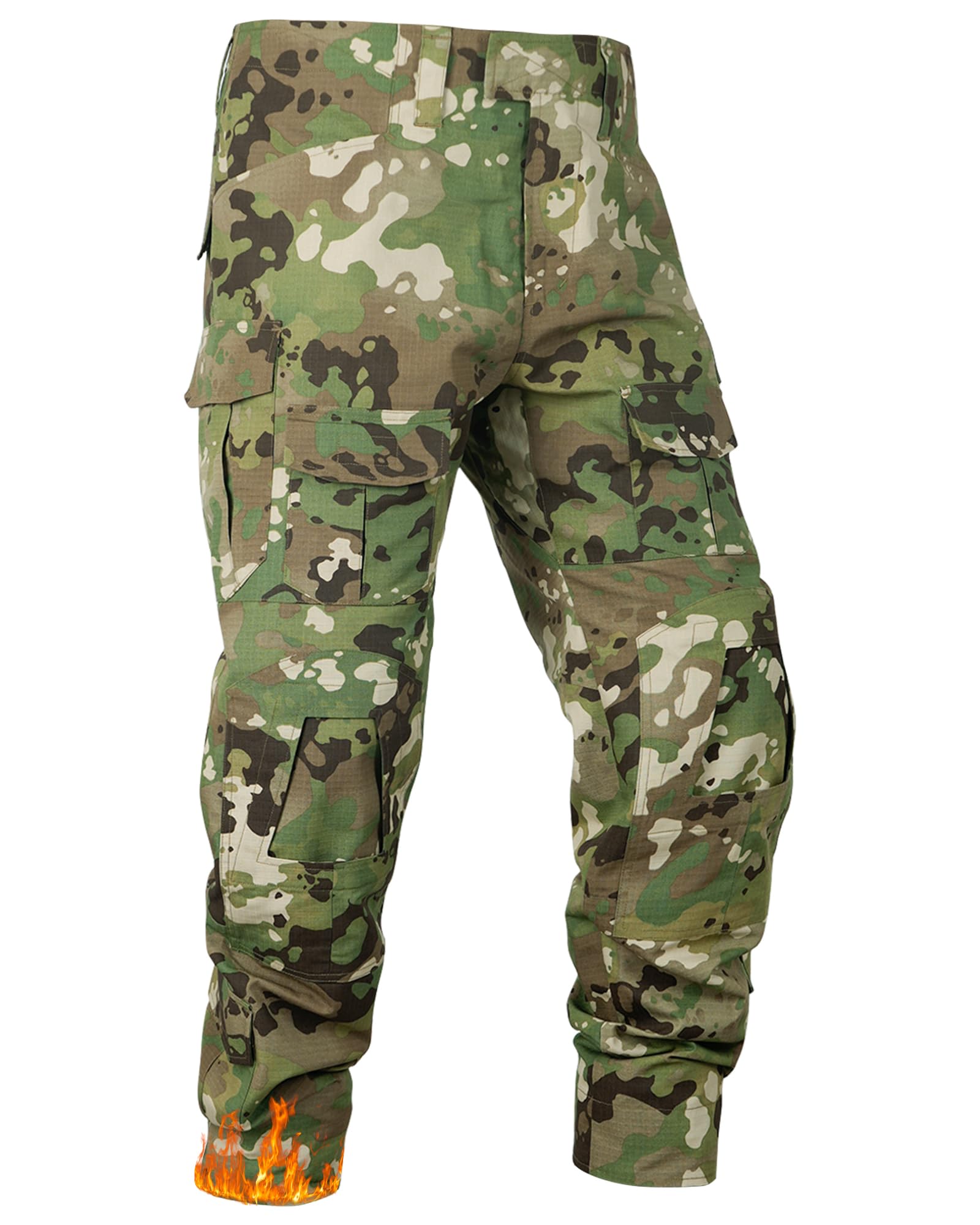 Snapklik.com : Mens Fleece Lined Tactical Pants Thermal Camo Cargo ...