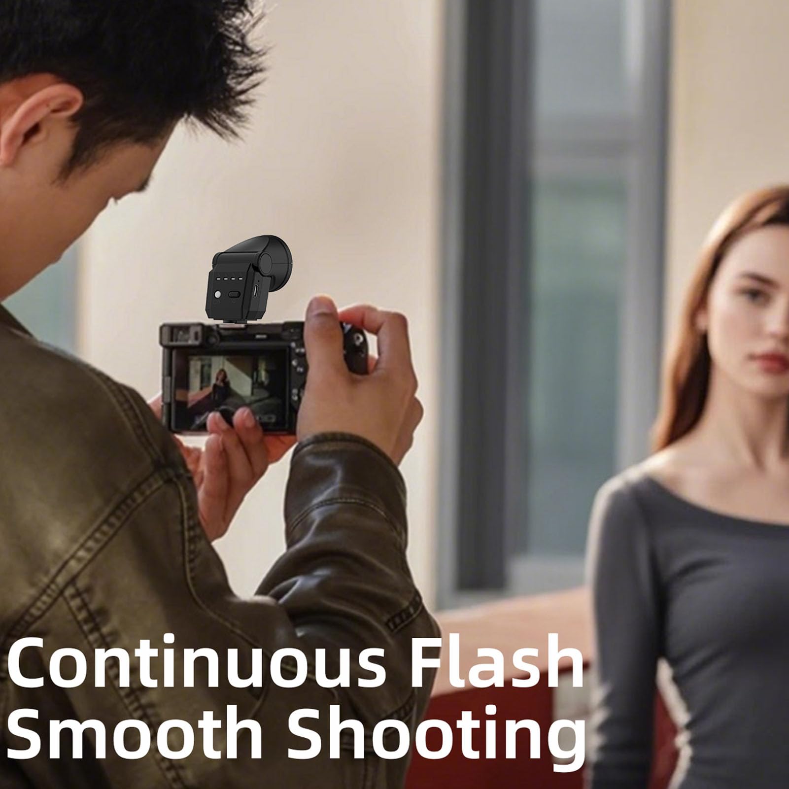Mini Fotocamera Flash, GN8 6500K CRI97 Digital Film DSLR Flashlight, Portatile Sulla Fotocamera Flash, Torcia per Montaggio a Scarpe Calde per la Luce di Riempimento