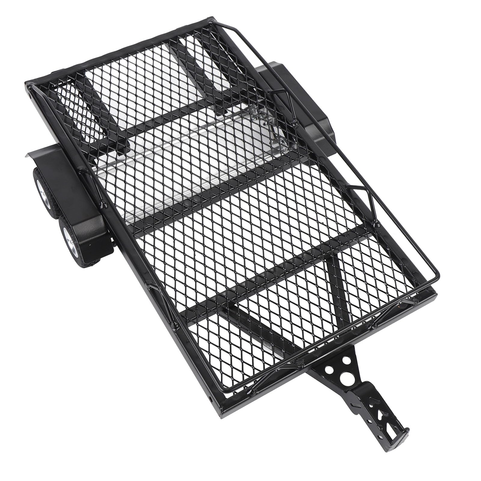 Remolque de Plataforma Plana RC, Alta Capacidad de Carga de Doble Eje, Kit de Remolque de Plataforma Plana de Metal Grande Hueco sin Costuras con Gancho para Orugas RC