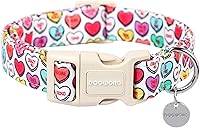 Vista 208 de DOGWONG Collar de perro Airtag de algodón y cáñamo, collar resistente para perros con soporte para Airtag, collares verdes para perros pequeños