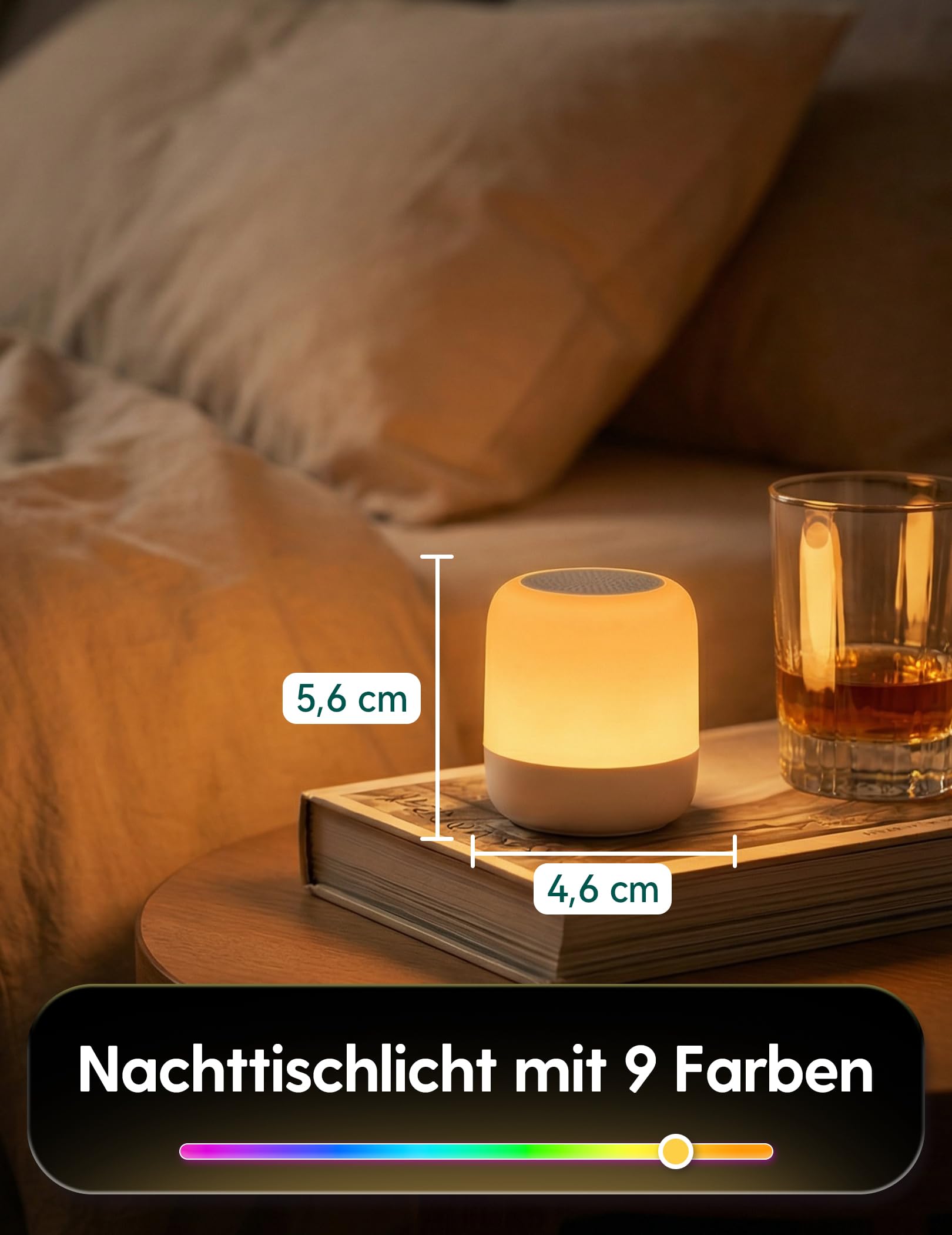 Babelio White Noise Machine Baby, Nachtlichter in 9 Farben, 20 nicht wiederholenden Klängen, Timer, Speicherfunktion, tragbar für Reisen