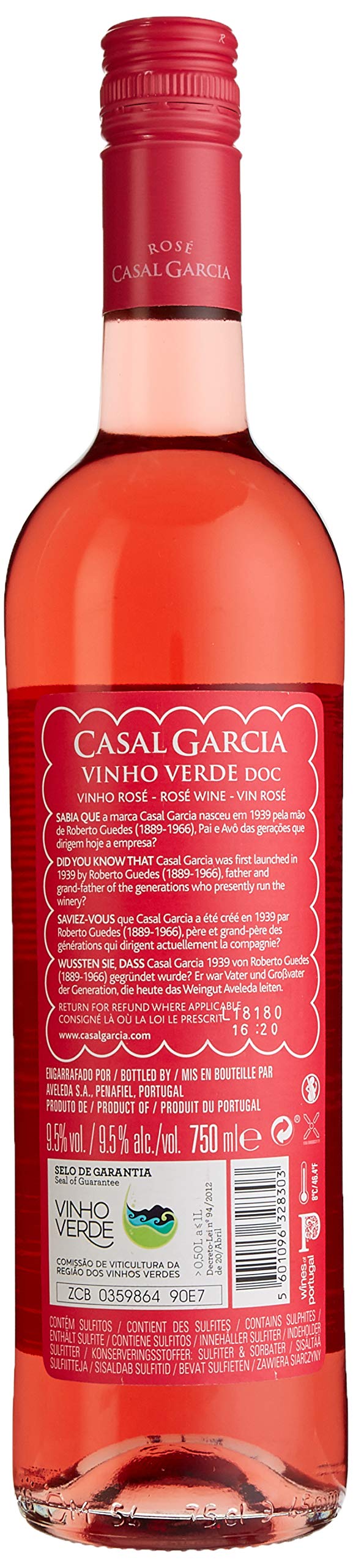 Casal Garcia Rosé DOC Quinta Da Aveleda Halbtrocken (6 x 0.75 l)