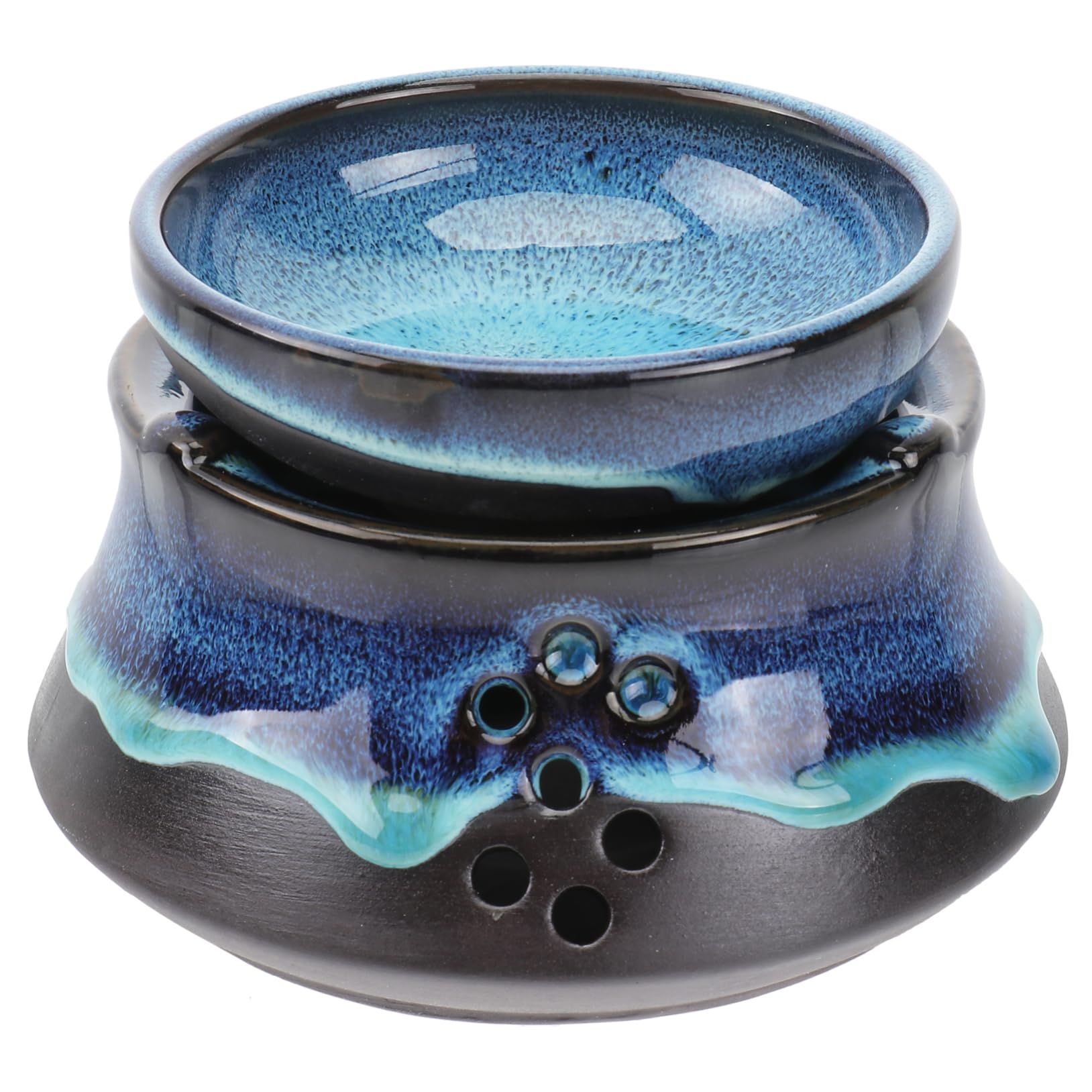 OHPHCALL Japanese Teapot Heater Ceramic Tea Warmer Teaware Accessories Retro Design Small Portable