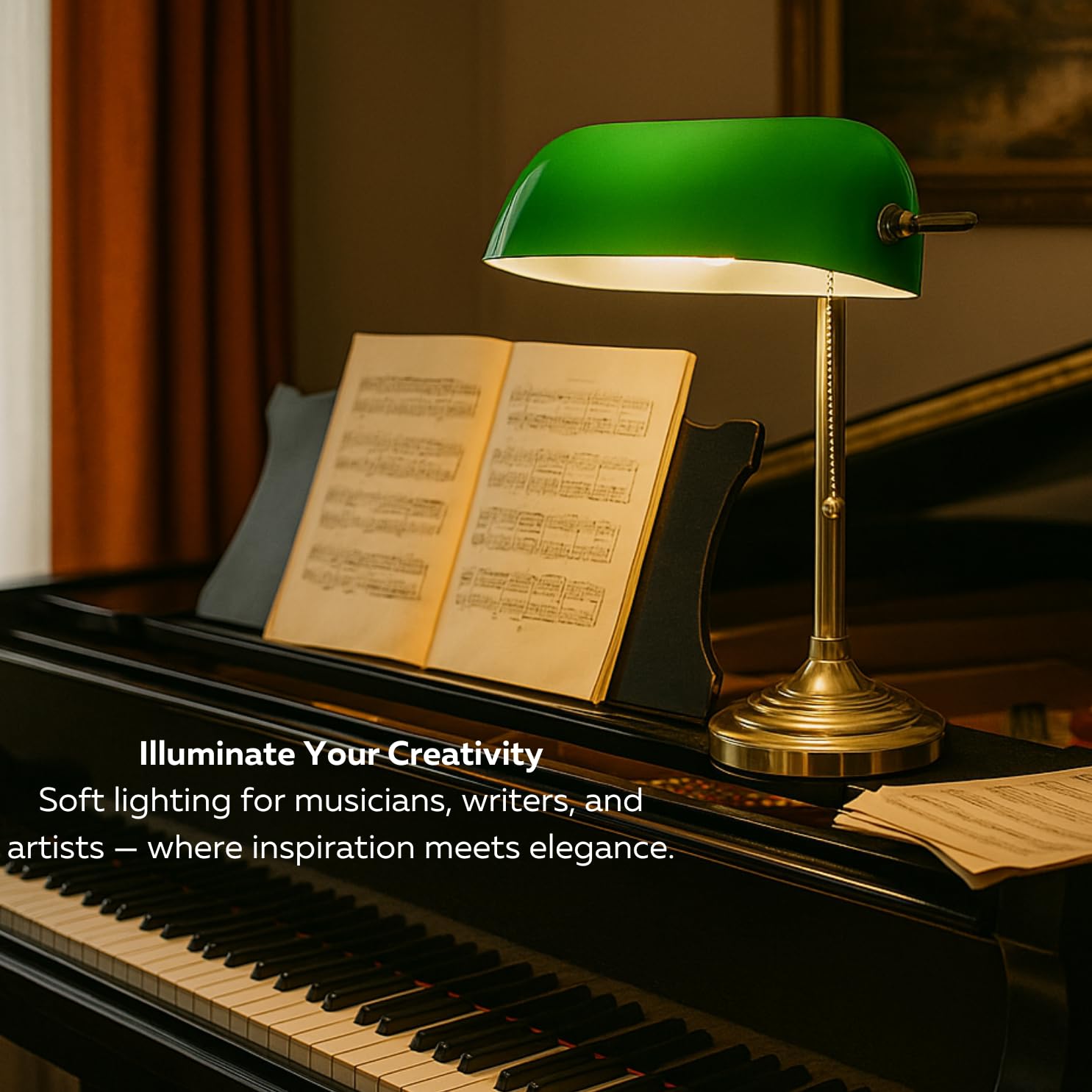 Bankers Lampada Da Tavolo Con Ombra Da Light Accents Lampada Da Scrivania Con Paralume In Vetro E Finitura LucidaLampada Da Lettura Vintage Lampada Antico Lampada Da Ufficio Banker