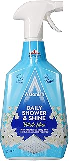Astonish Daily Shower Shine Shower Cleaner (750ml) - Dissolve Soap Scum, Water Marks, Reduce Limescale Buildup - No Scrubbing