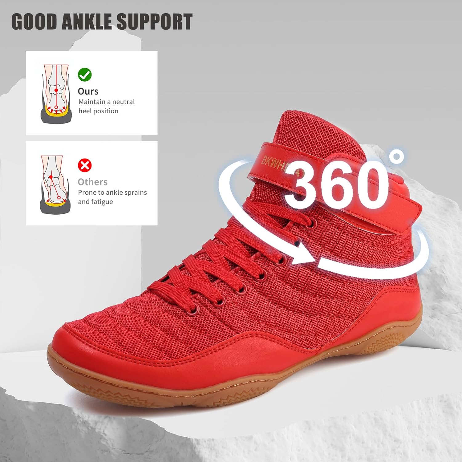 Kids Wrestling Shoes Youth Boys Girls Boxing Shoe Lightweight Breathable Non Slip - Image 4