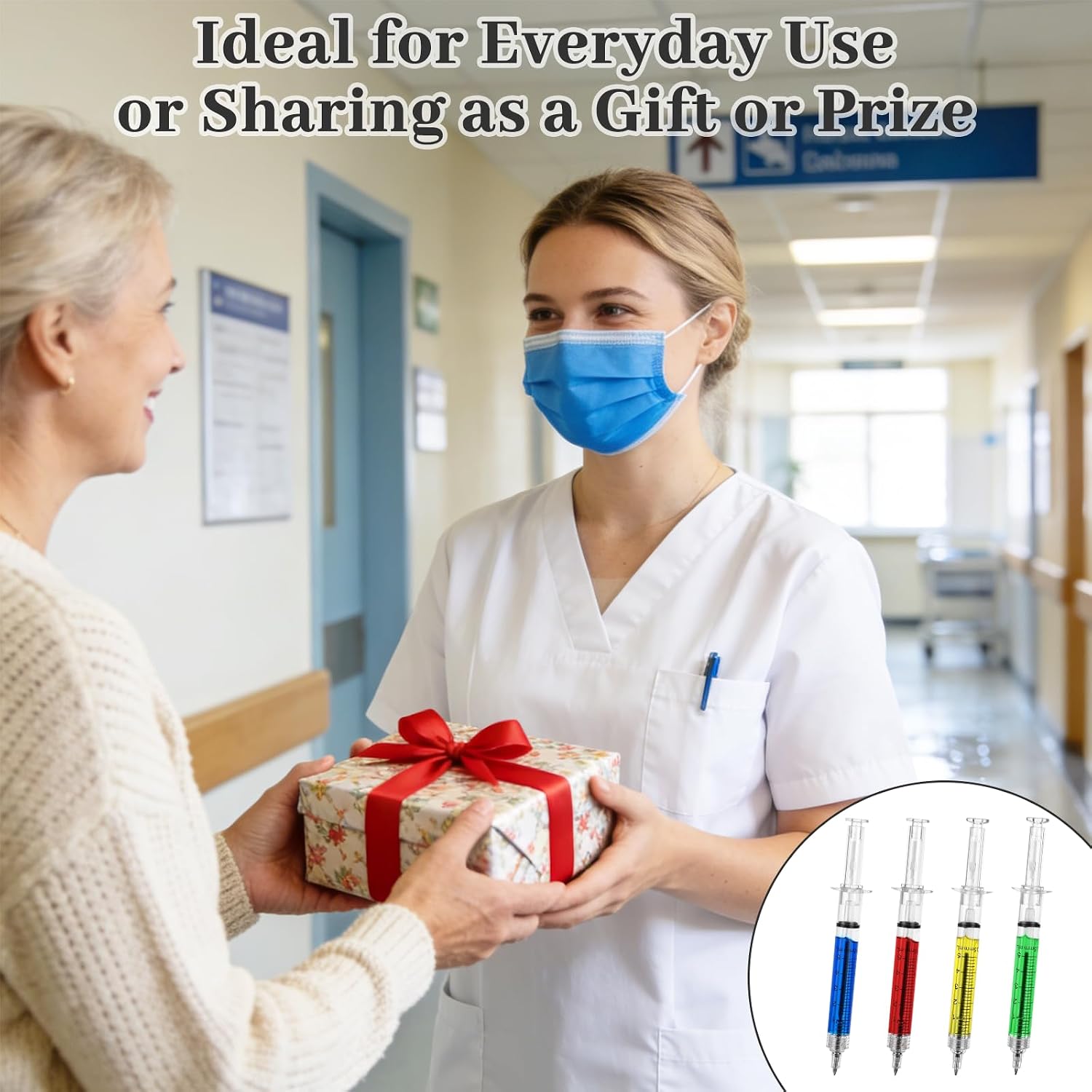200 Pcs Syringe Pens Nurse Pens Nurse Gifts Bulk Medical Assistant Gifts Novelty Retractable Nursing School Office Supplies Fun Nursing Themed Party Favors for Adults