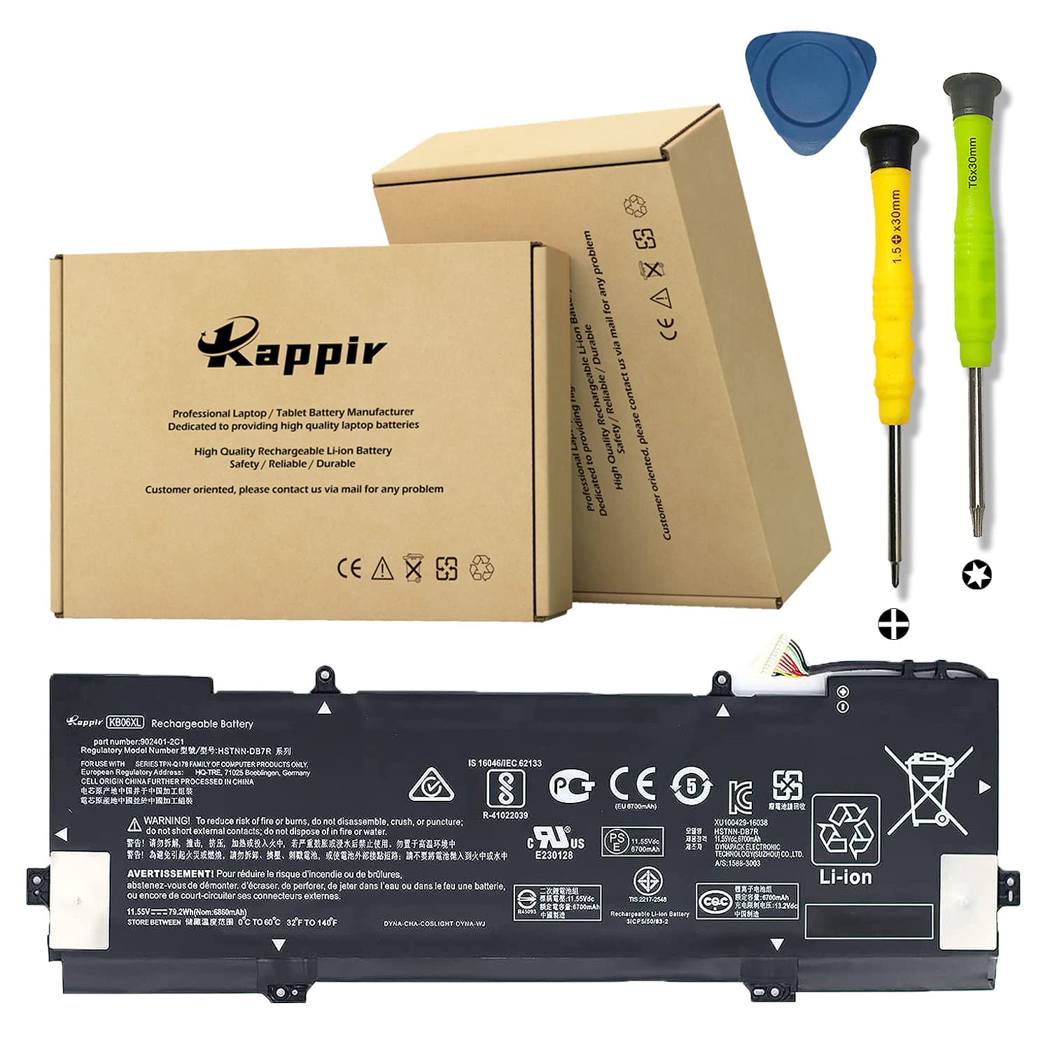 BOWEIRUI KB06XL 902499-856 902499-855 902401-2C1 Laptop Battery Replacement for HP Spectre X360 15 1