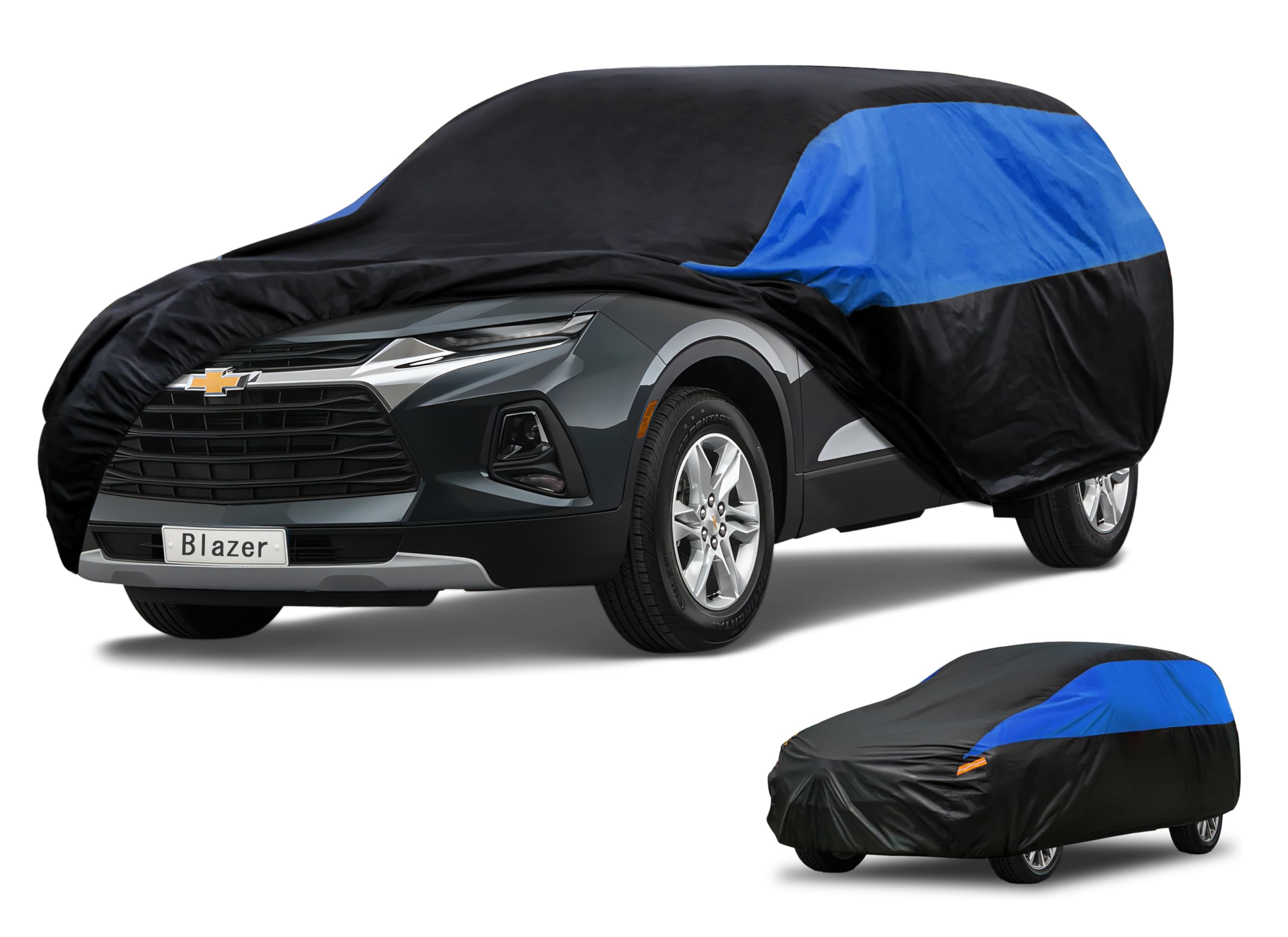 GUNHYI Car Cover Custom Fit Chevy Blazer Waterproof All Weather, Lightweight Full Exterior Cover for Automobiles Outdoor Sun UV Rain Dust Snow Wind Protection.