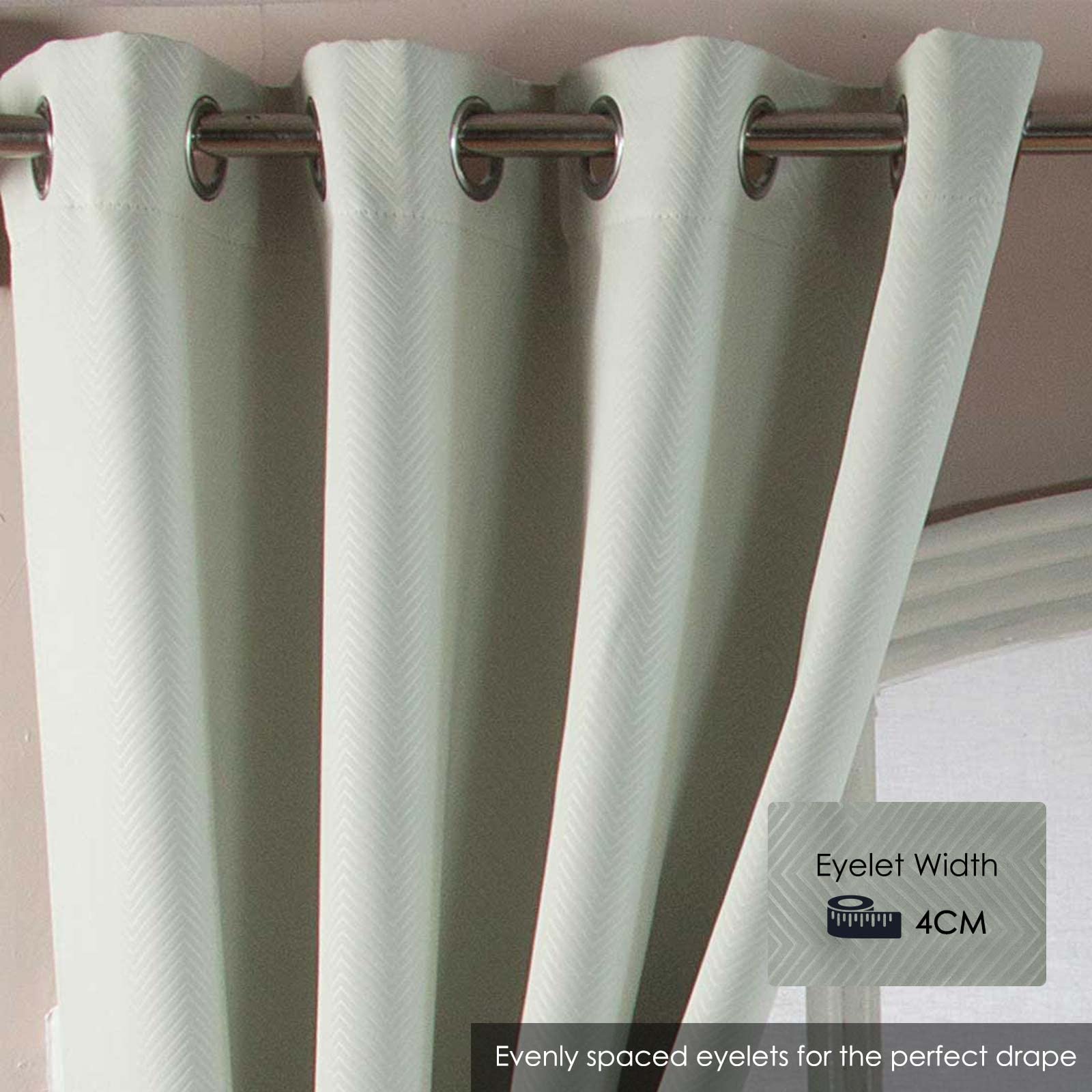 Homescapes - Tenda oscurante con occhielli, motivo a gallone