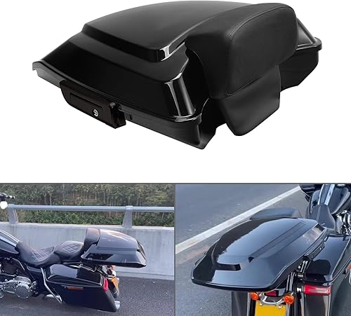 Miniatura 3 de TCT-MOTORPARTS Paquete de maquinilla de afeitar negro de 5.5 pulgadas para Harley Tour Pak Road King 2014-2023 CVO Road Glide, Street Glide, Road